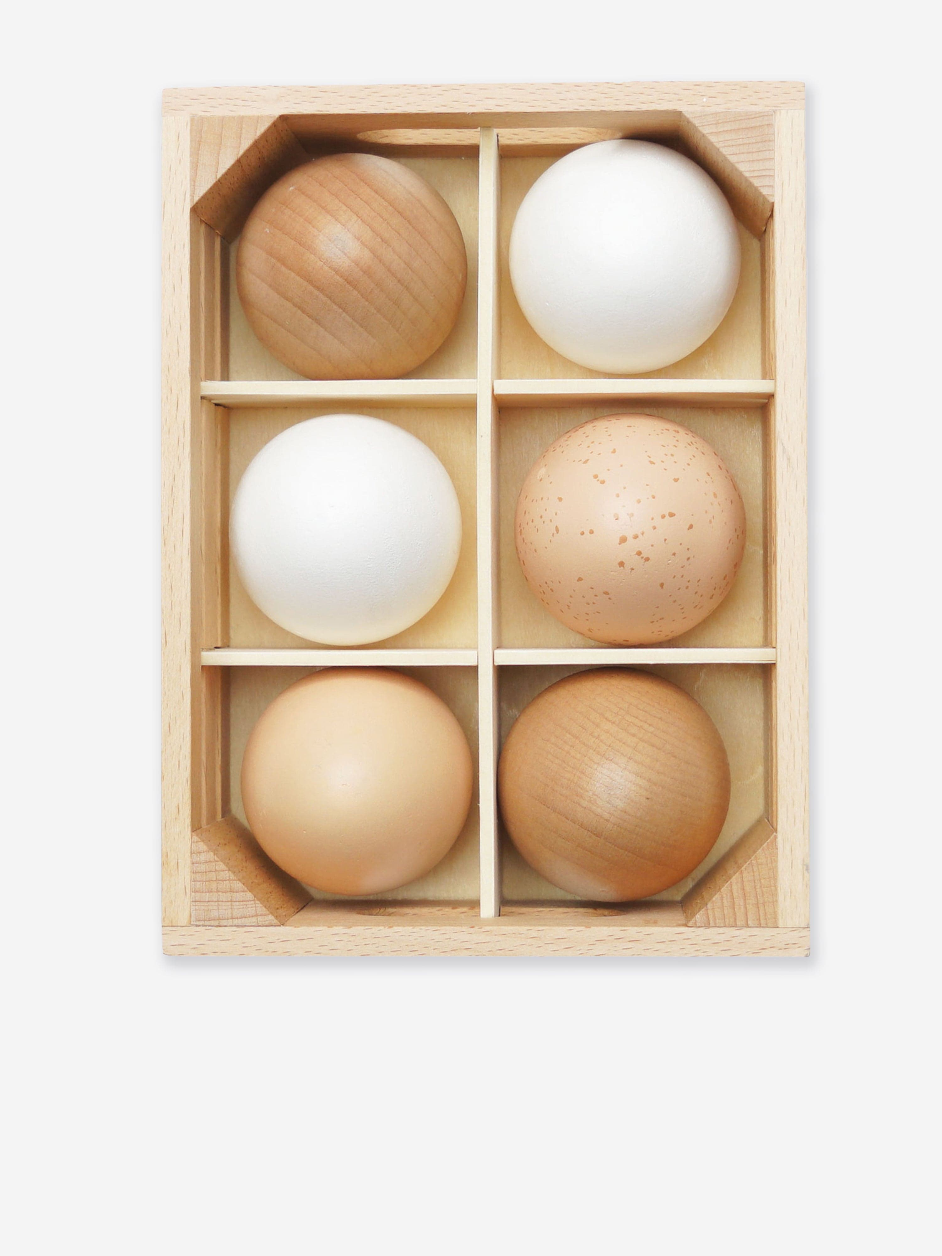 Le Toy Van Farm Eggs Wooden Market Crate-7 Piece (W:160 D:118 H:60mm) Outlet Shop Offer