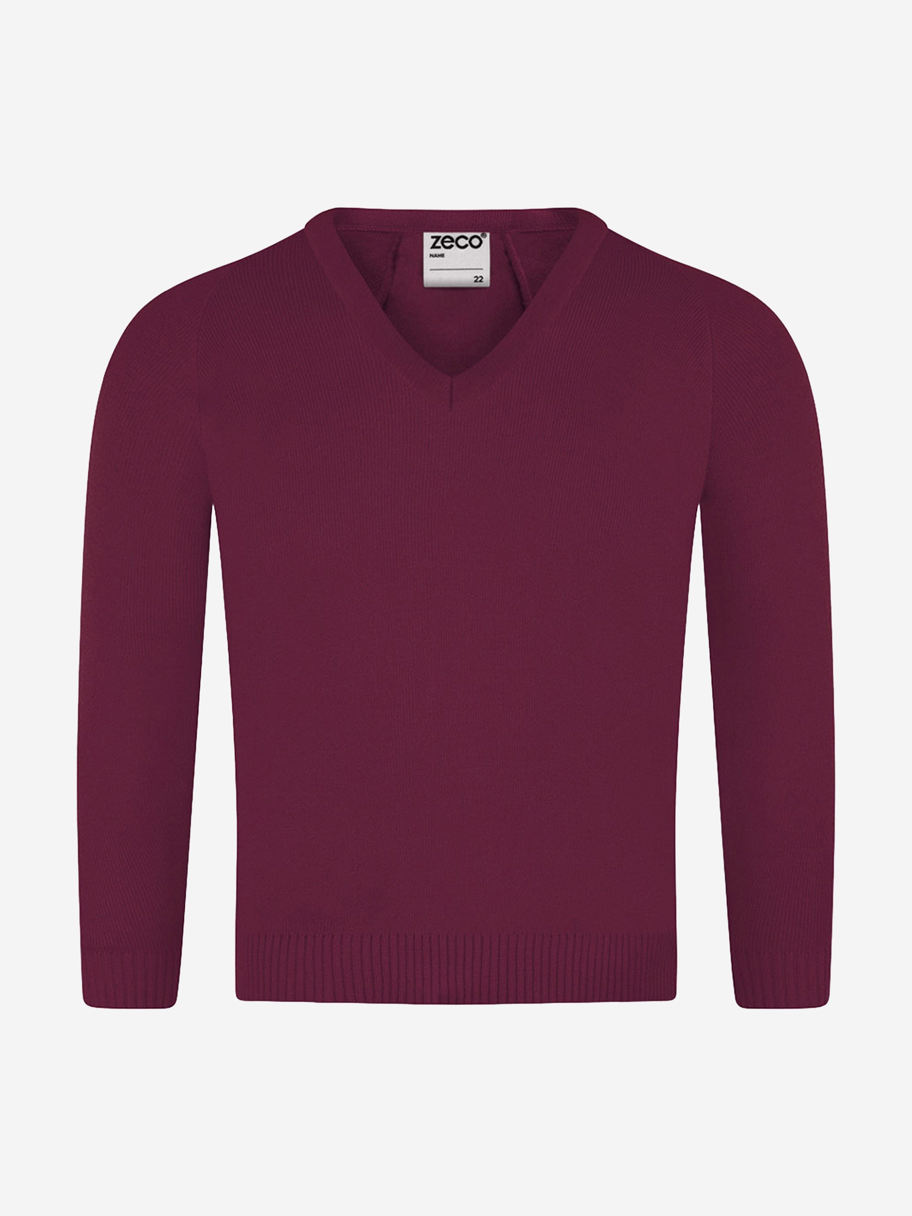 Zeco Kids School Knitted V-Neck Jumper in Purple Discount Cheapest