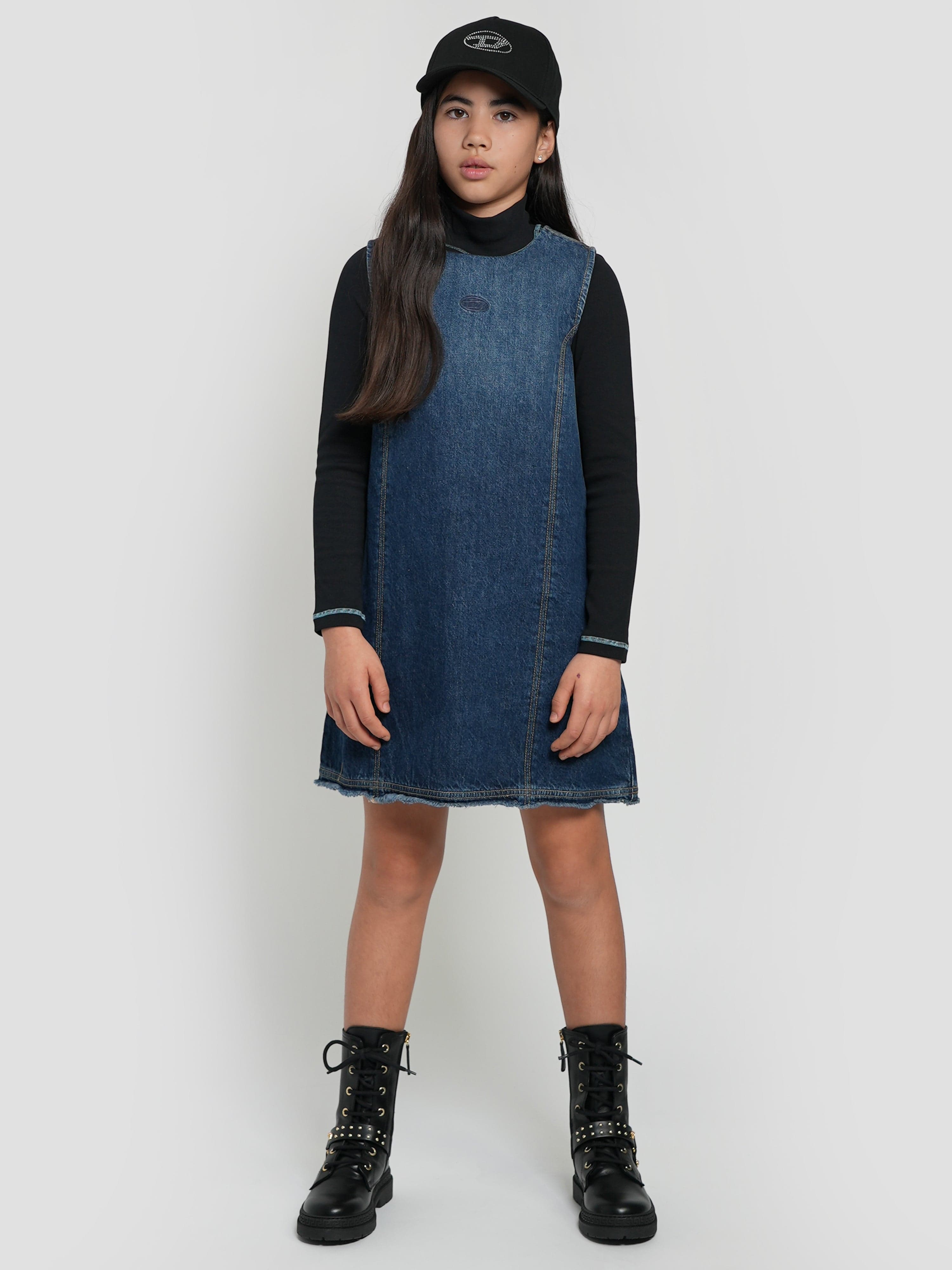 Diesel Girls Destar Denim Dress in Blue Cheap Pice Free Shipping
