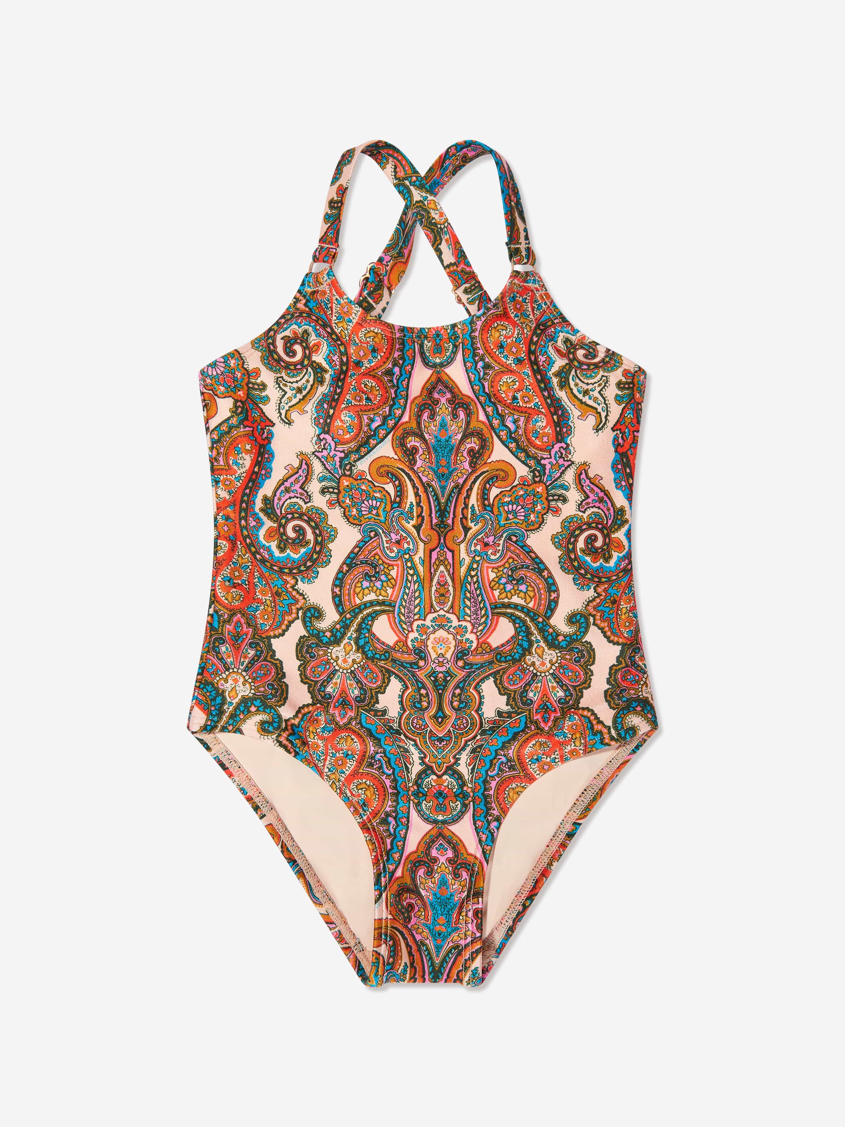 Girls Paisley Ottie Swimsuit in Multicolour Cheap Sale View
