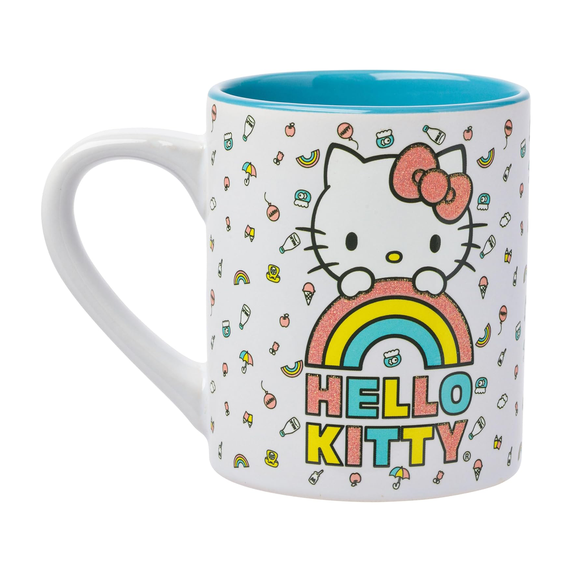Hello Kitty Rainbow Glitter Ceramic Mug Cheap Low Pice Fee Shipping