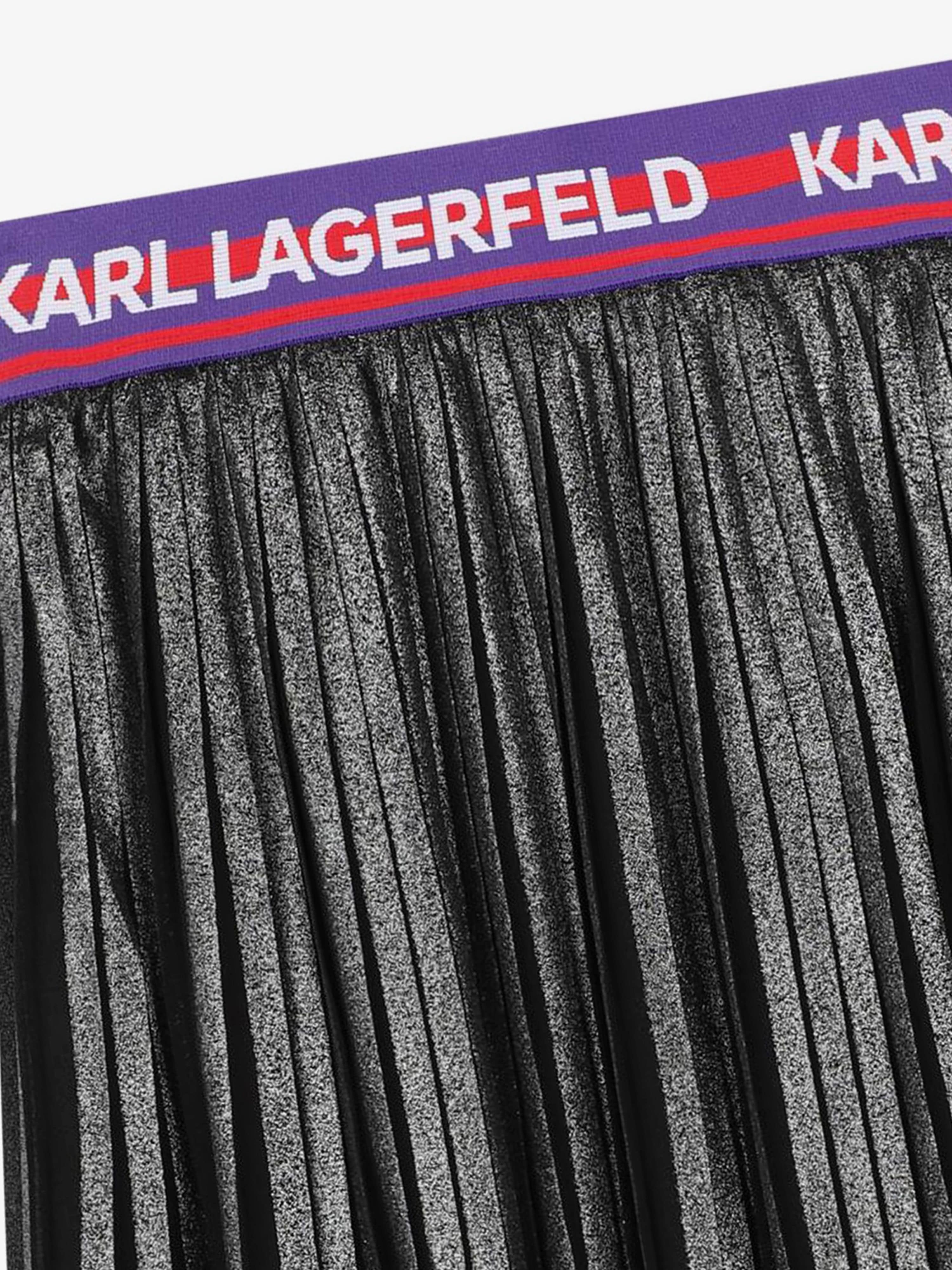 Karl Lagerfeld Girls Pleated Midi Skirt in Grey Free Shipping Huge Surprise