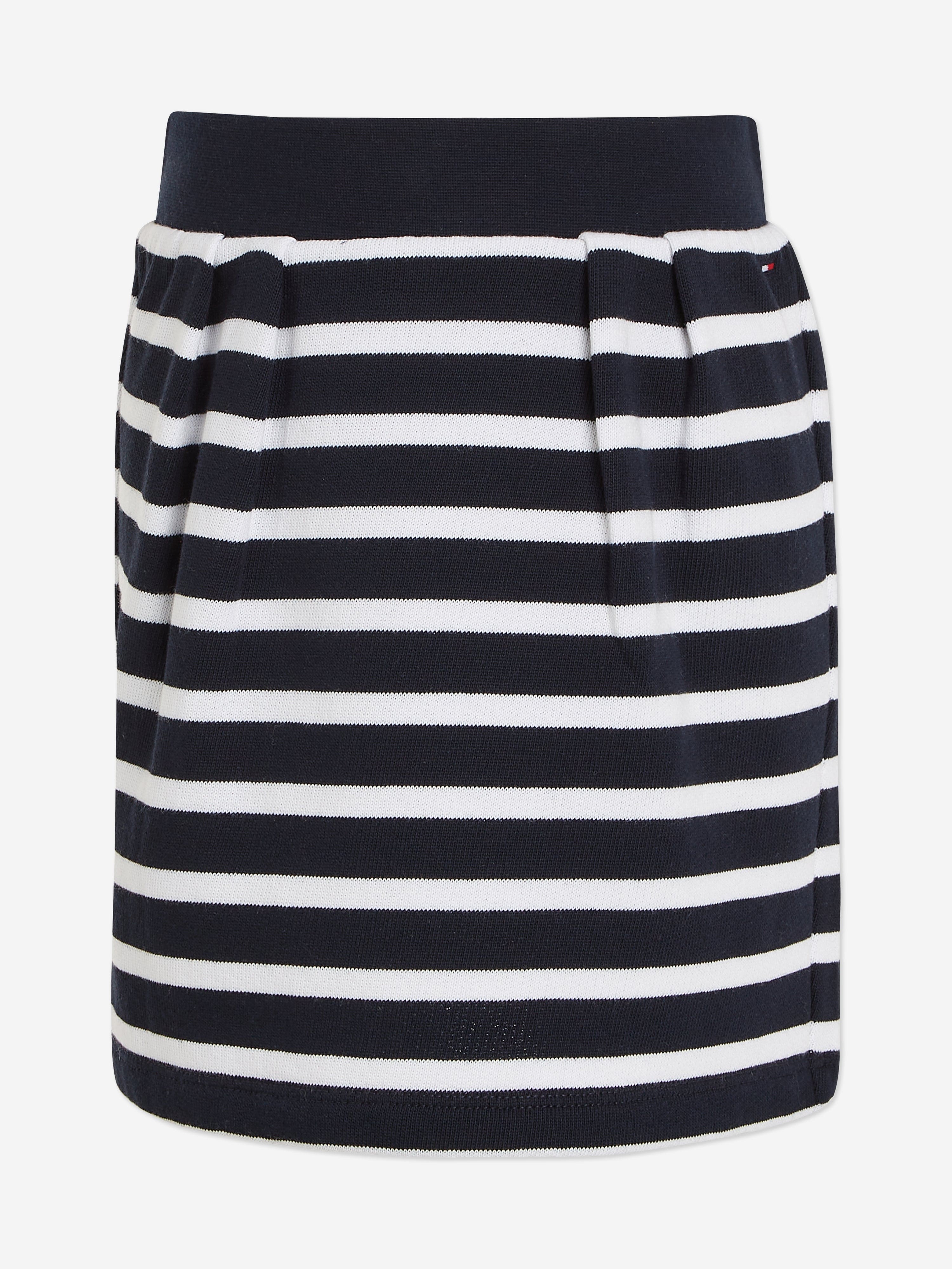 Tommy Hilfiger Girls Striped Skirt in Navy With Credit Card Cheap Online