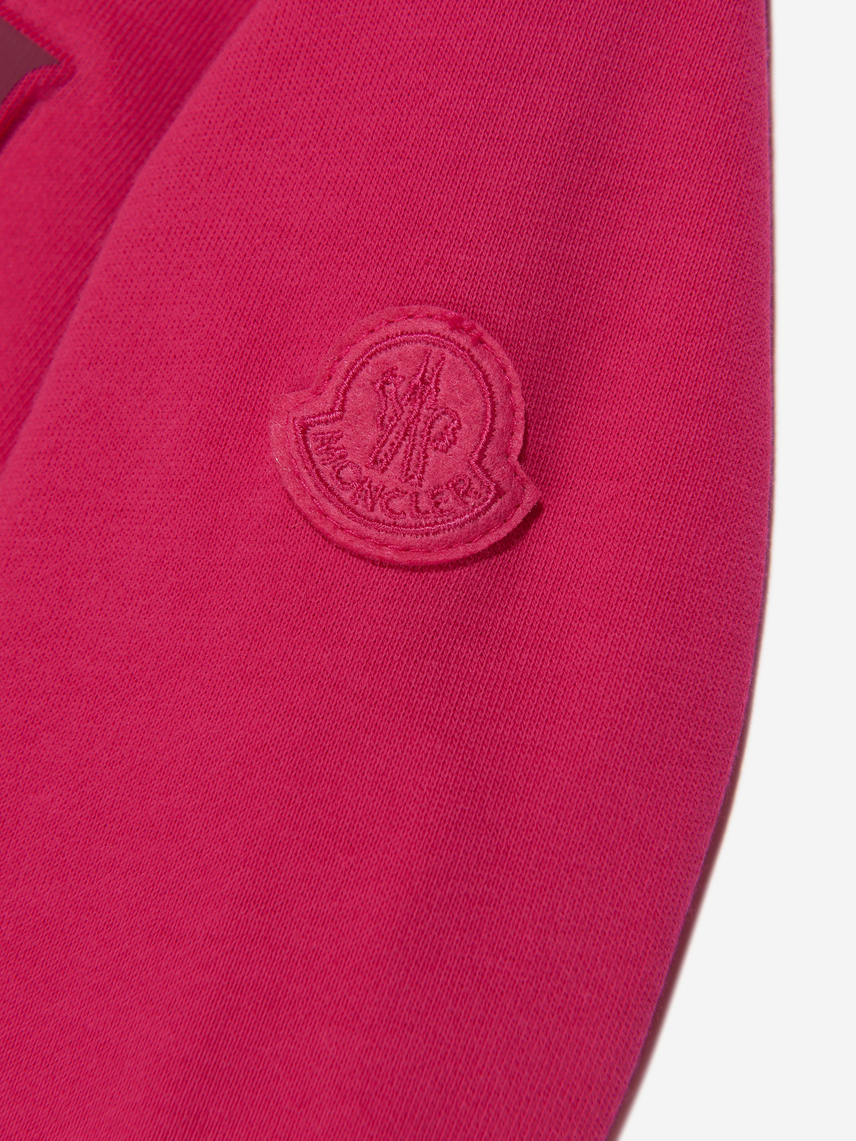 Moncler Enfant Girls Logo Hoodie in Pink 2025 Newest Online