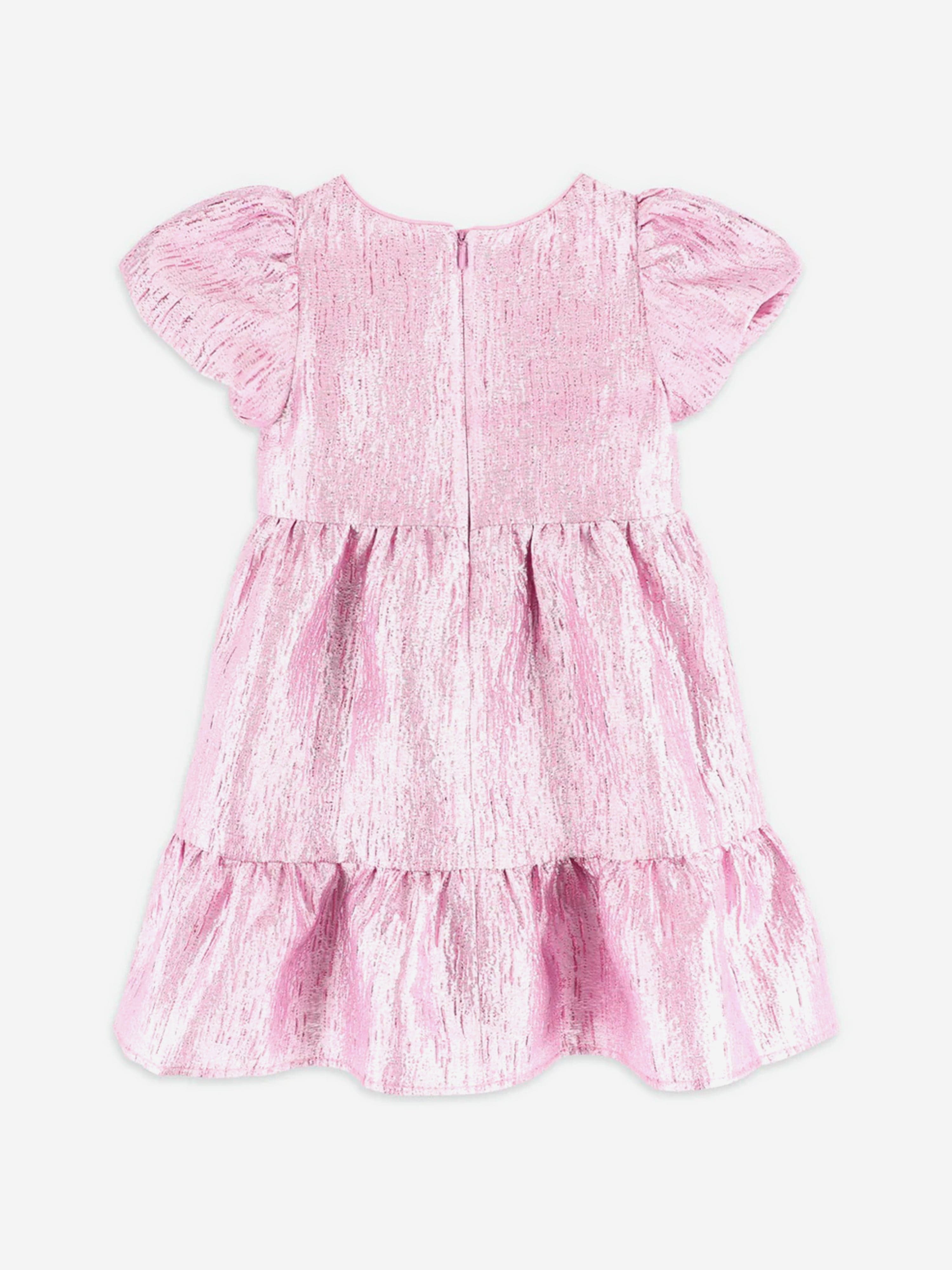 Angels Face Girls Isadora Metallic Tiered Dress in Pink Sast Cheap Pice