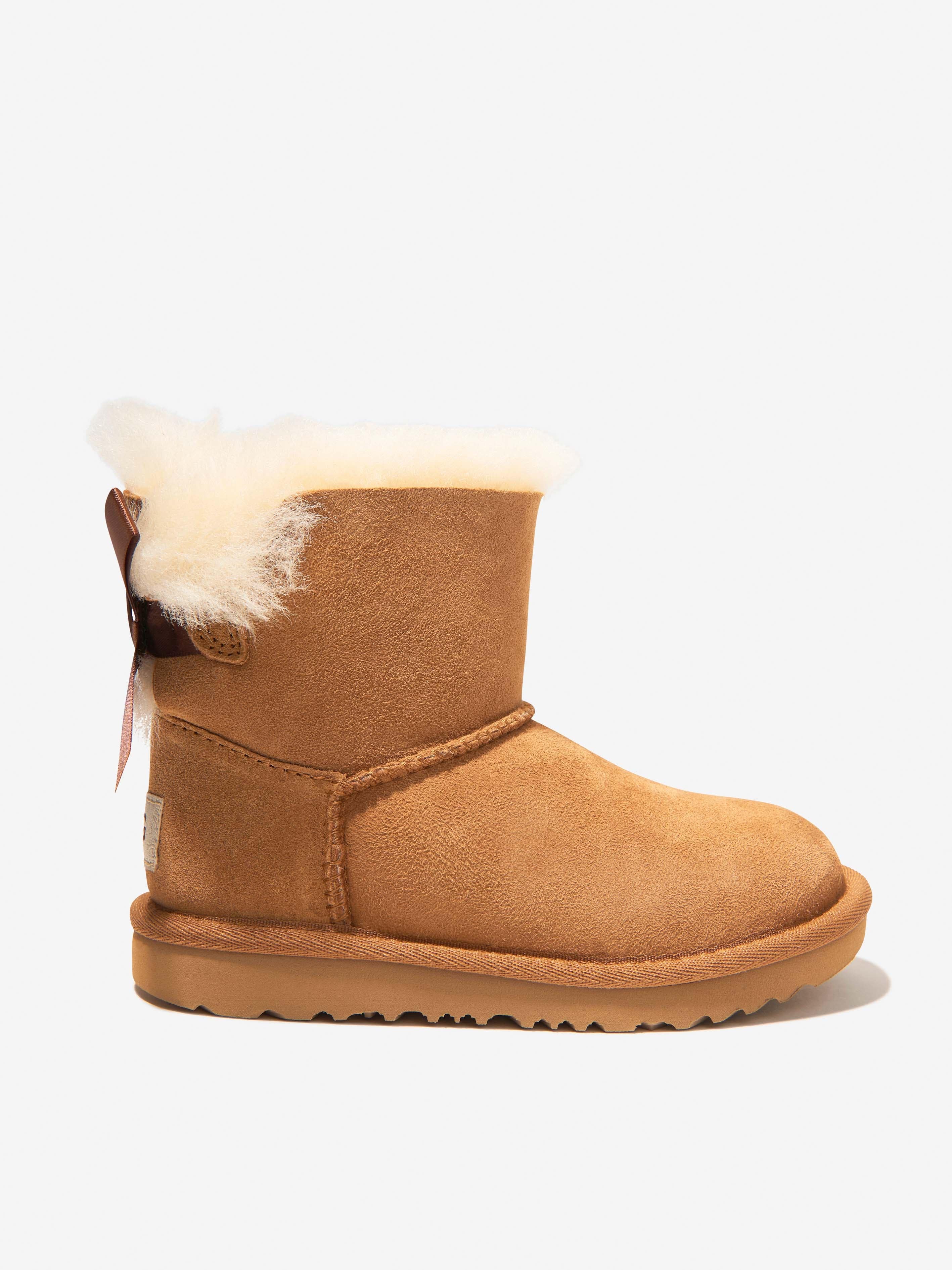 UGG Girls Mini Bailey Bow II Boots in Brown Cheap Sale