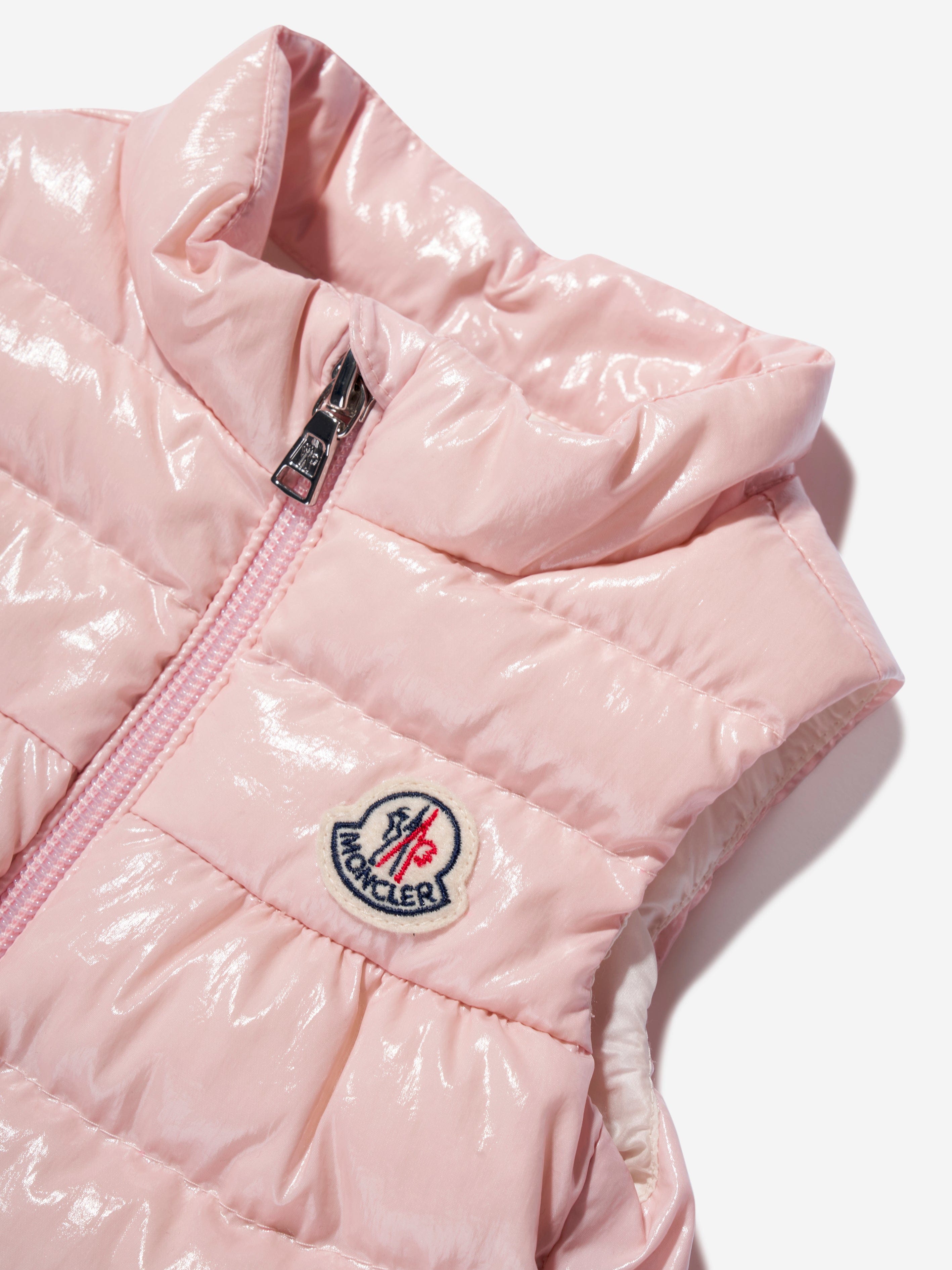 Moncler Enfant Baby Girls Down Padded Hiva Gilet in Pink Buy Cheap Best Place
