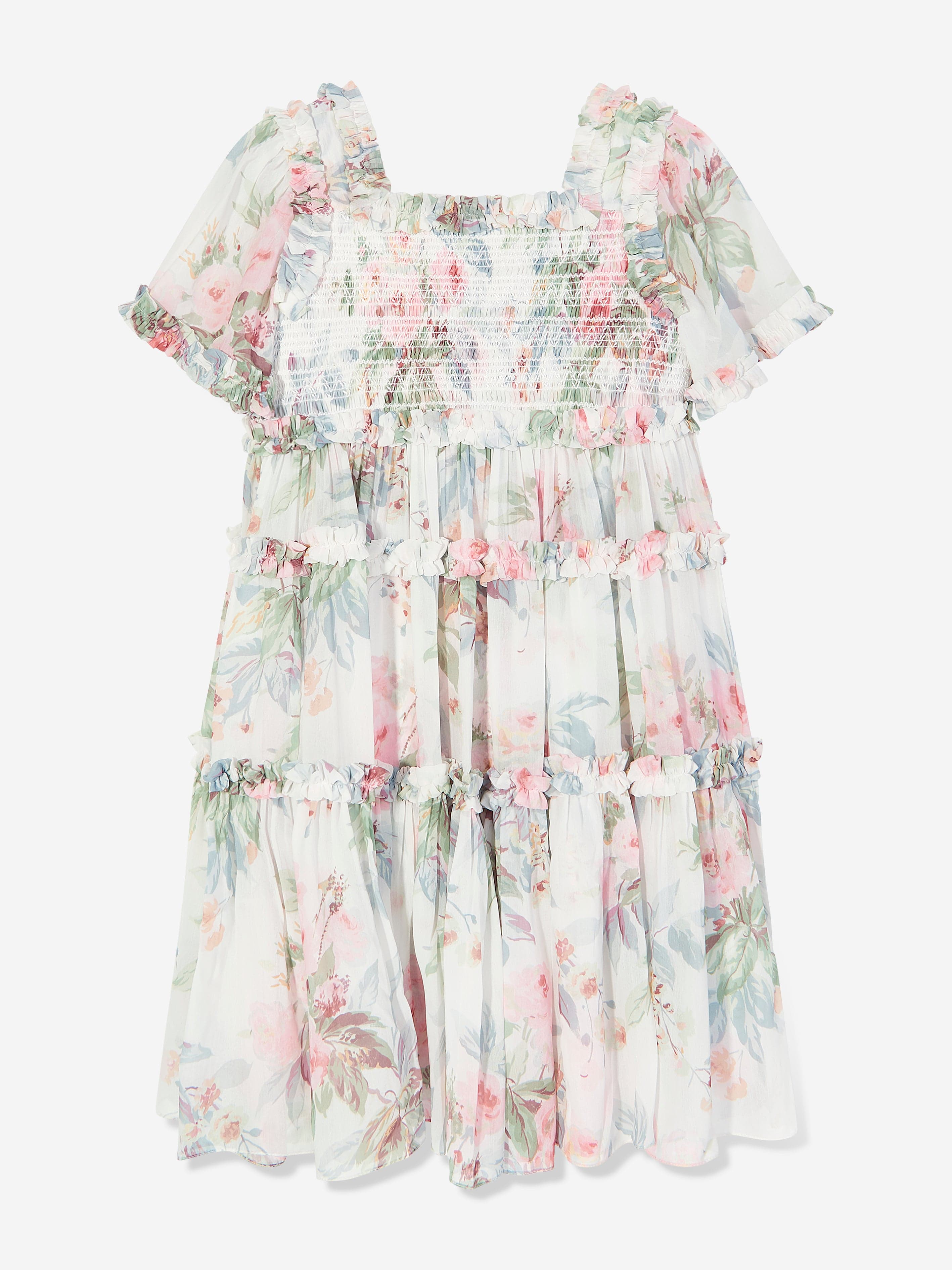 Needle & Thread Girls Paradise Garden Chiffon Smocked Dress in Multicolour Cheap Perfect