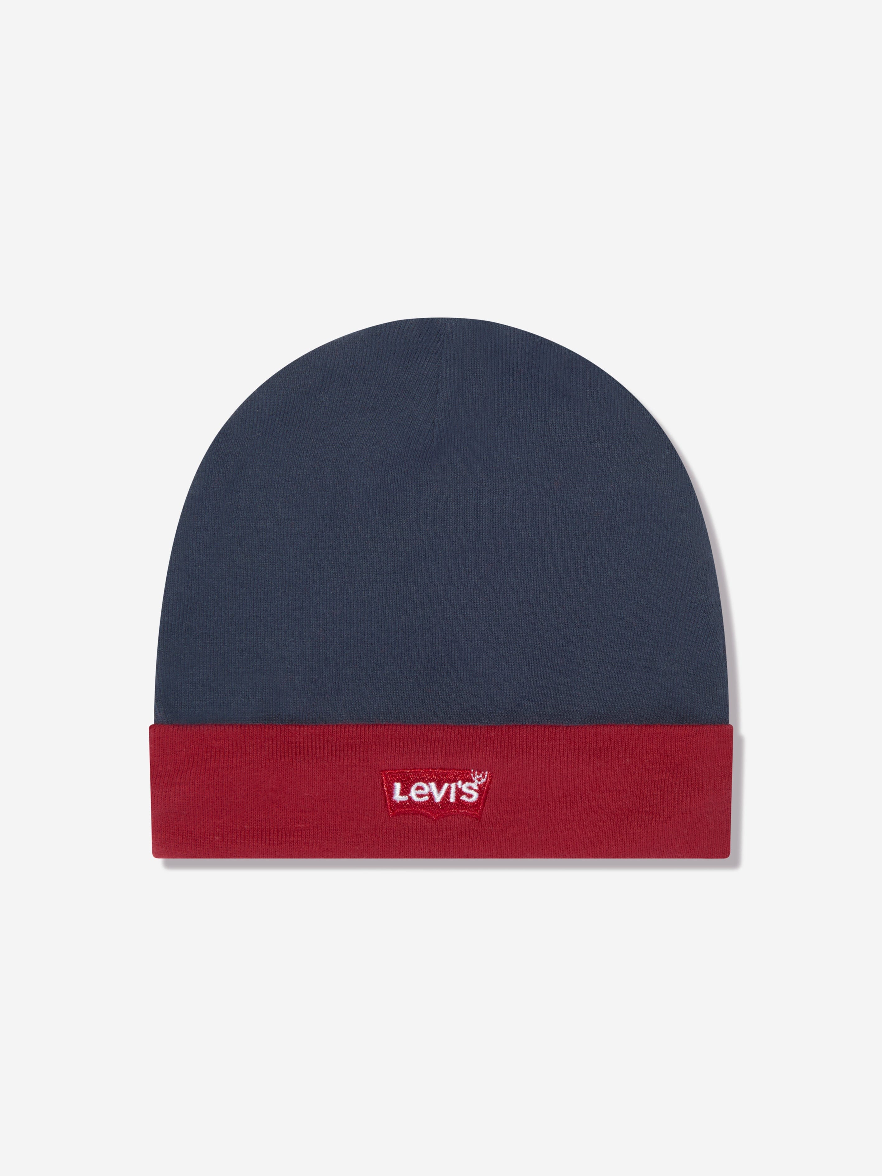 Levi's Baby Batwing Onesie Hat and Bootie Set in Navy