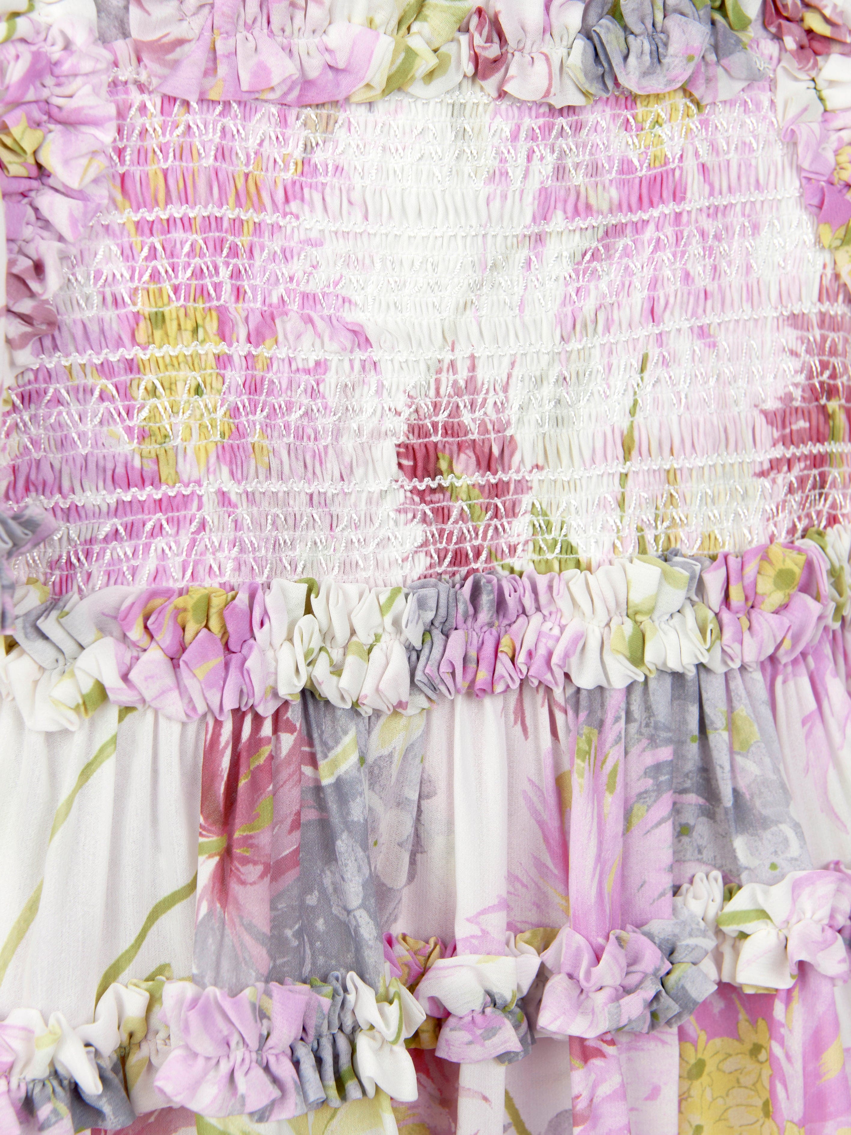Needle & Thread Girls Hummingbird Chiffon Smocked Dress in Ivory Low Pice Fee Shipping Online
