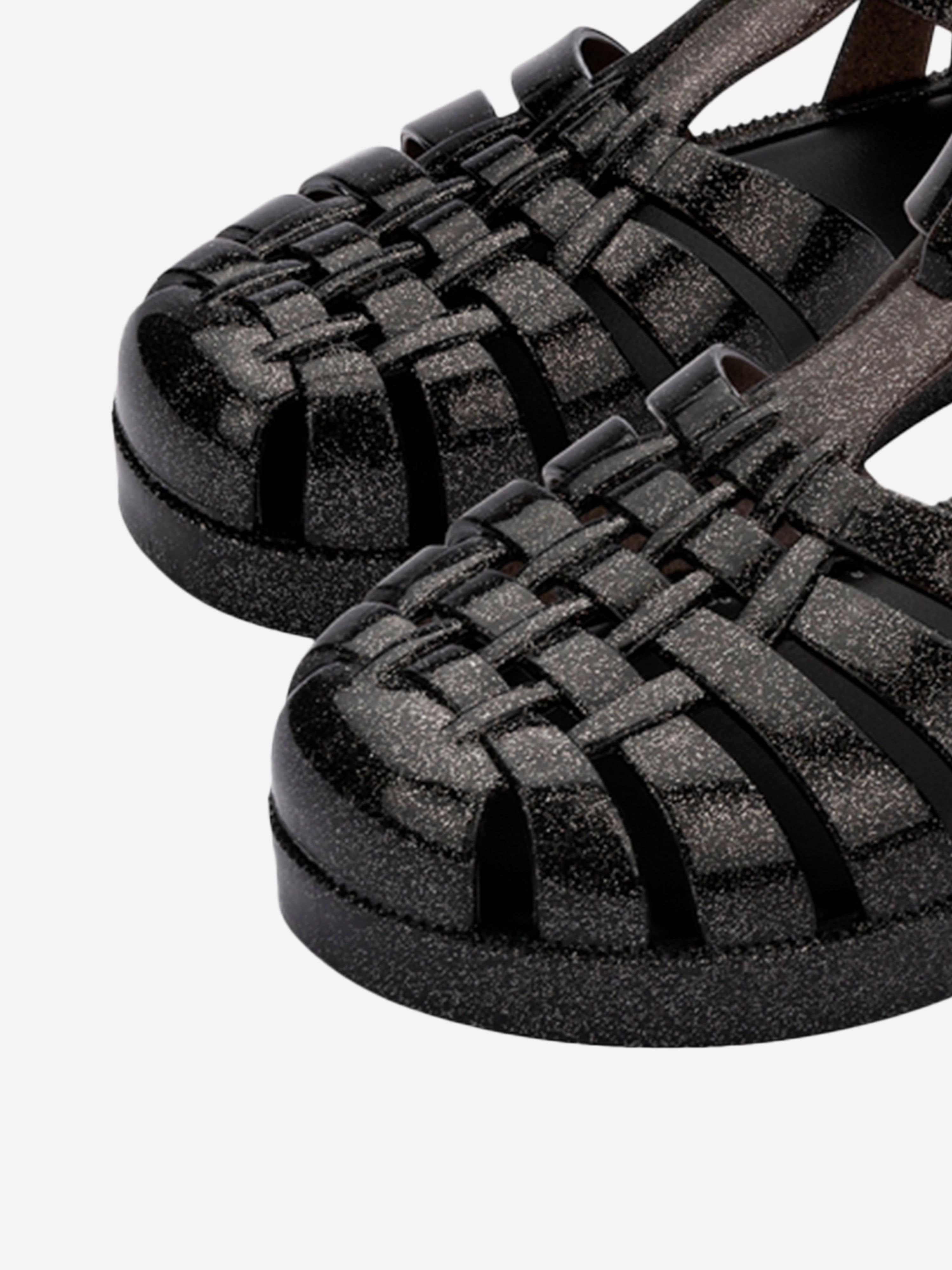 Mini Melissa Girls Possession Shiny Sandals in Black Sale Manchester Great Sale