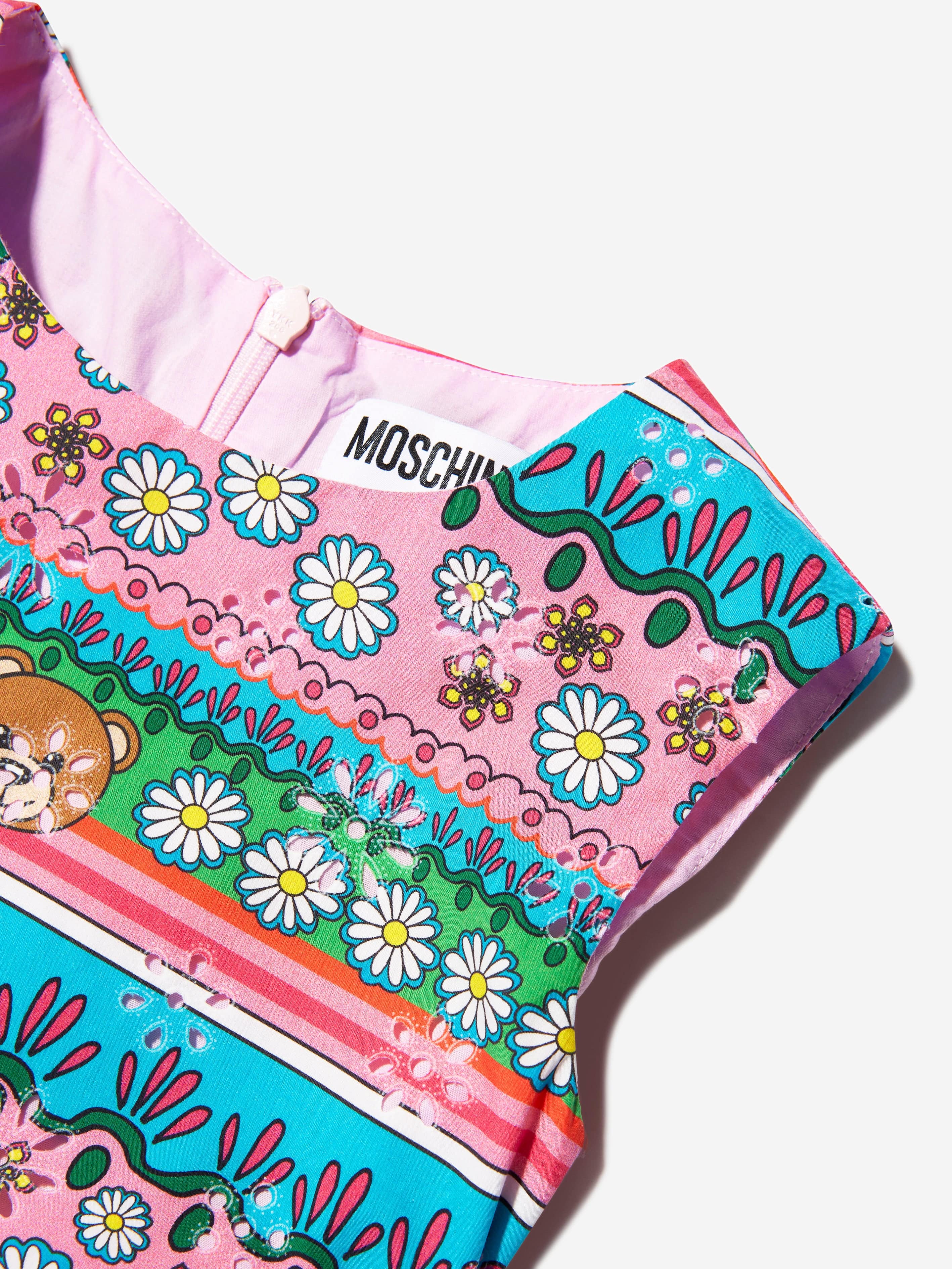 Moschino Girls Sleeveless Patterned Dress in Multicolour Clearance Amazing Pice