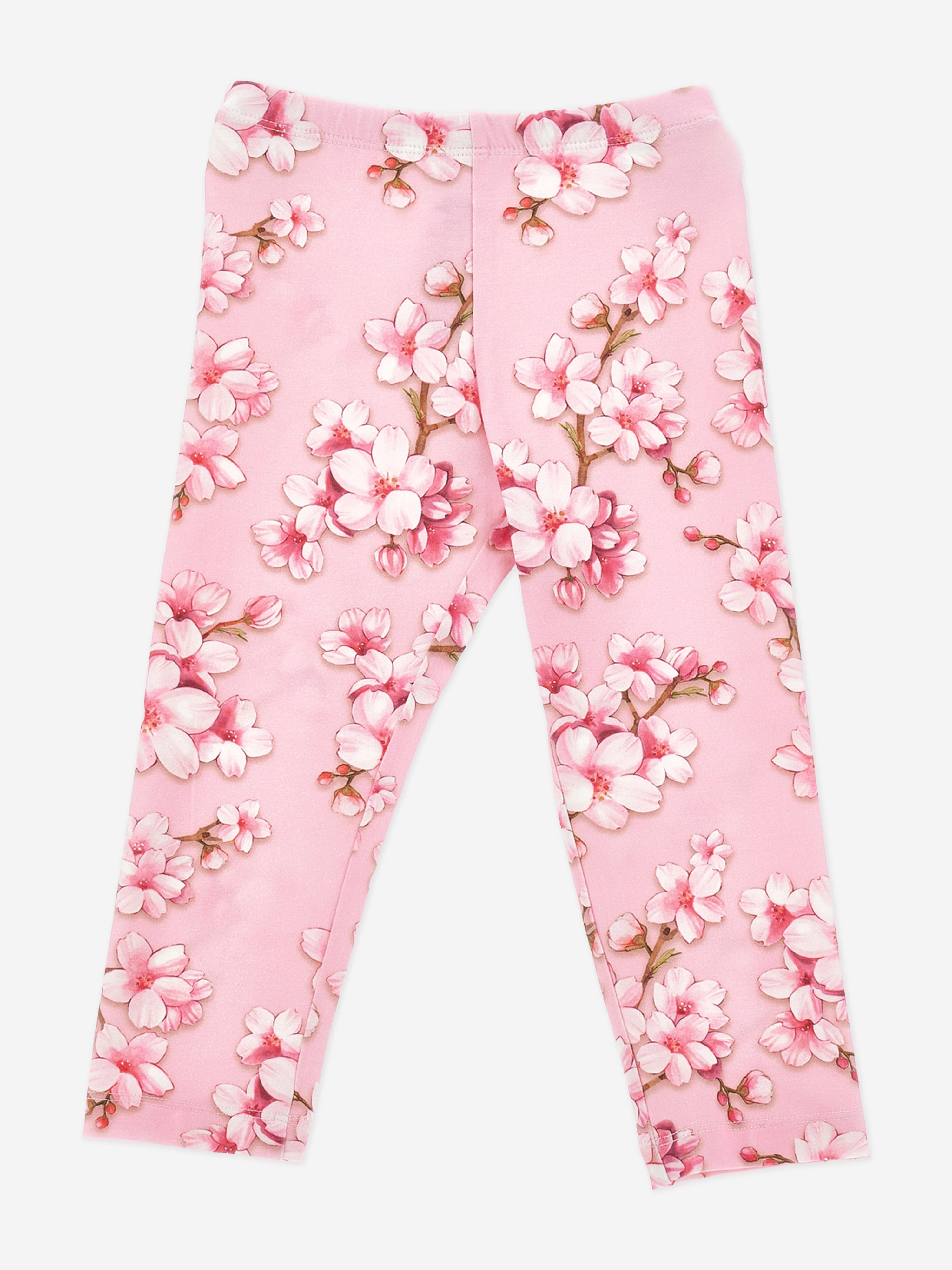 Girls Peach Blossom Leggings in Pink Low Cost For Sale