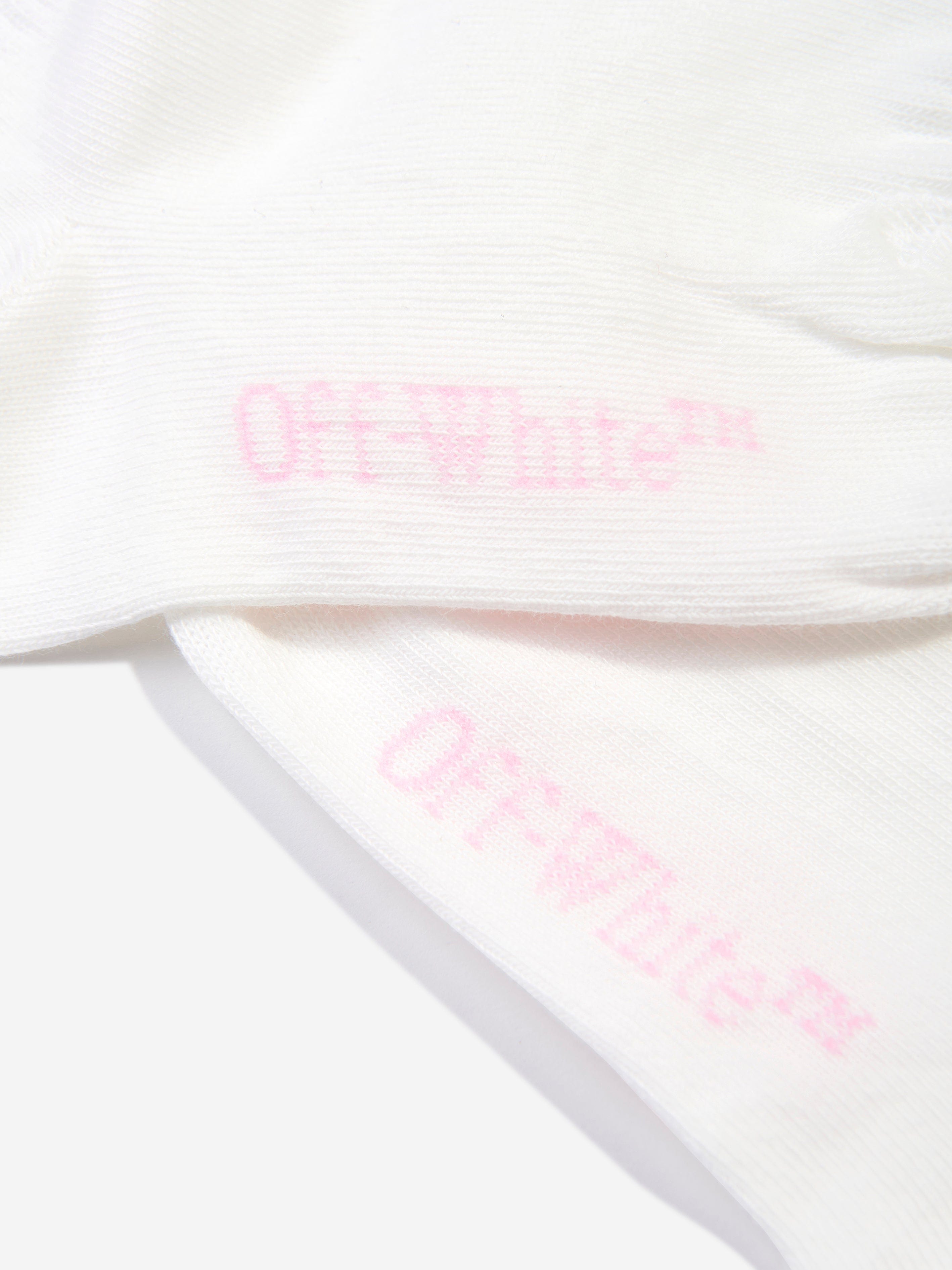 Off-White Girls Bookish Long Socks in White Outlet With Credit Card