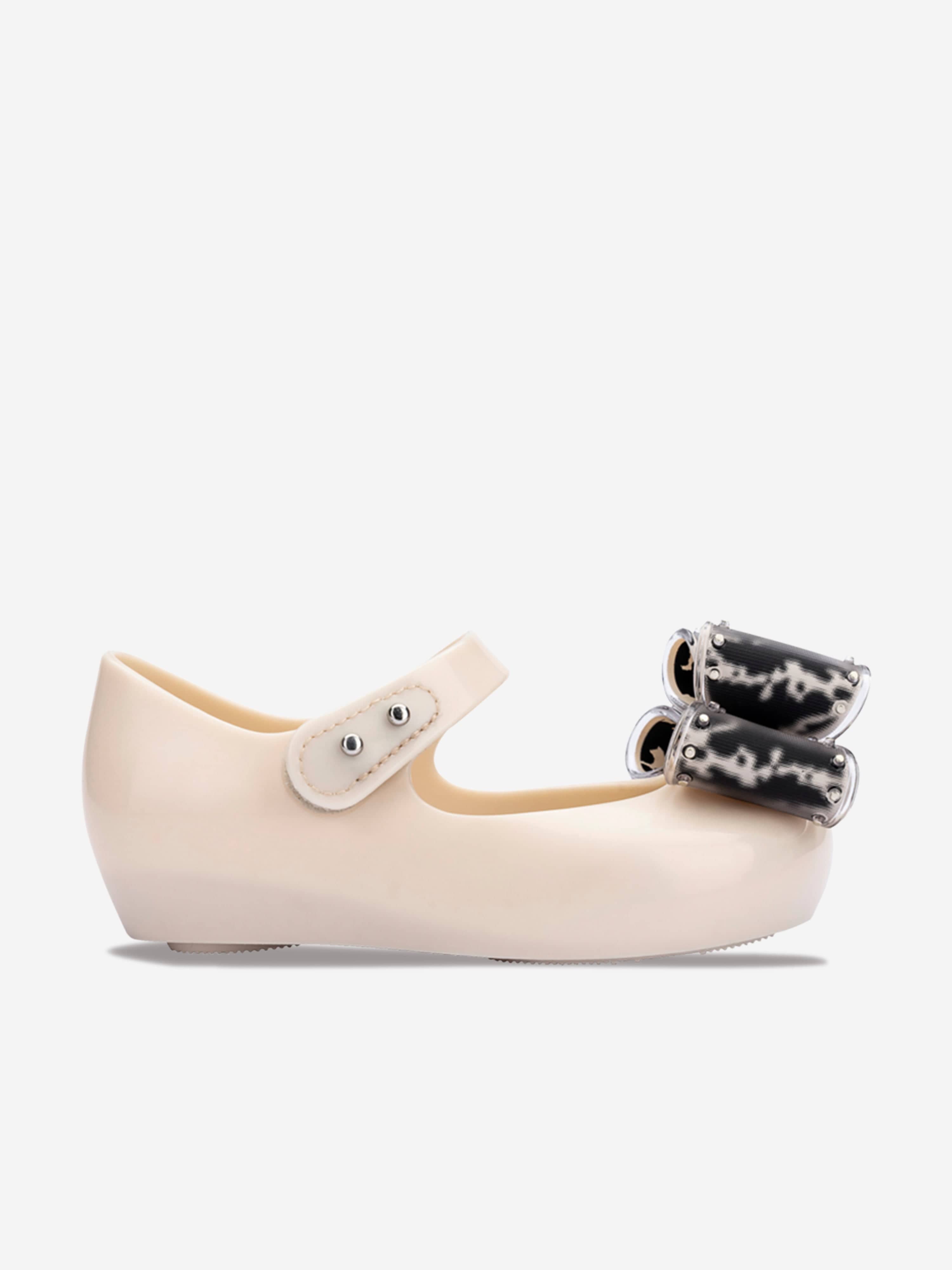 Girls Ultragirl Classic Bow Ballerinas in Ivory 2025 Newest Online