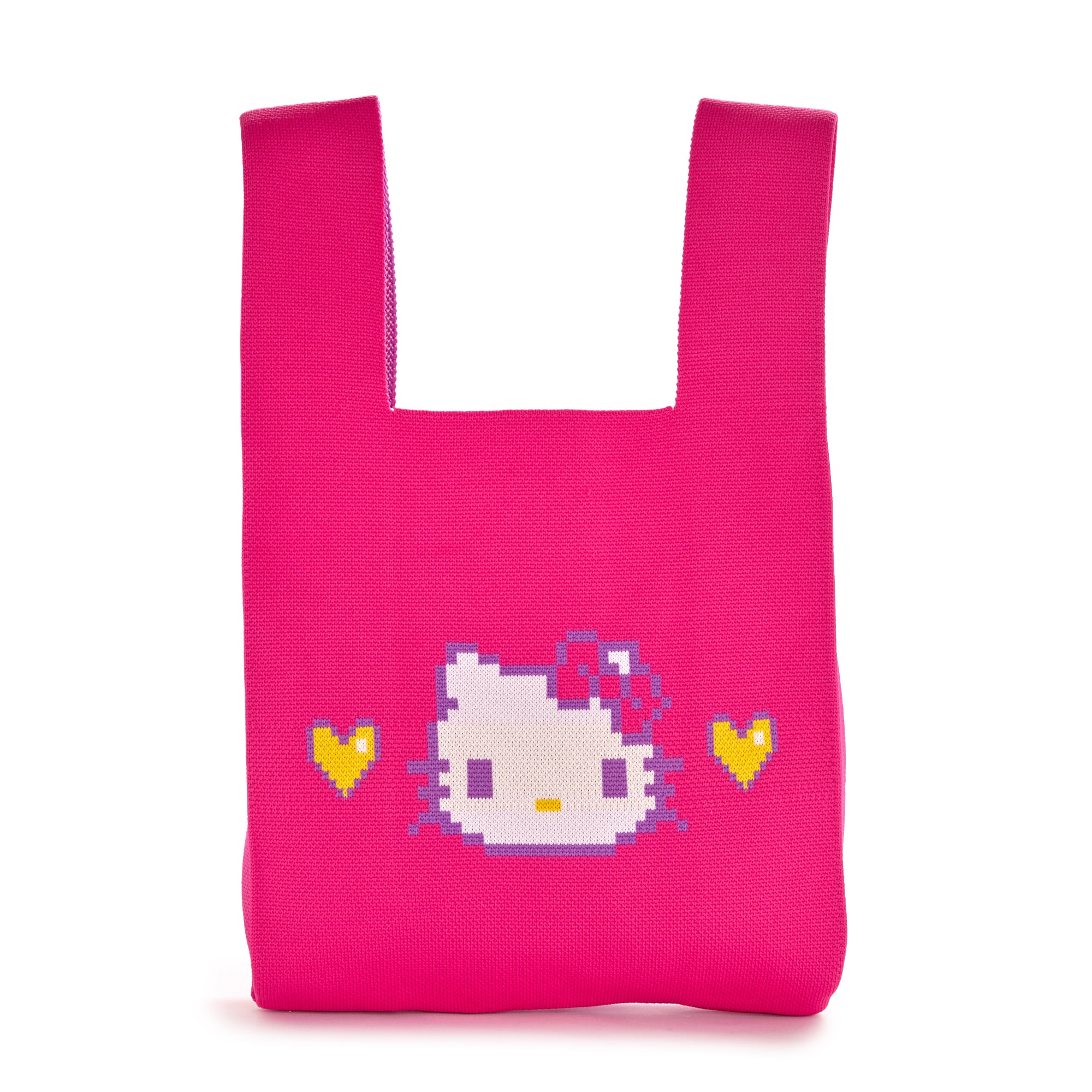 Hello Kitty Pink Knit Shopper Bag (Retro Pixel Series) Very Cheap Sale Online