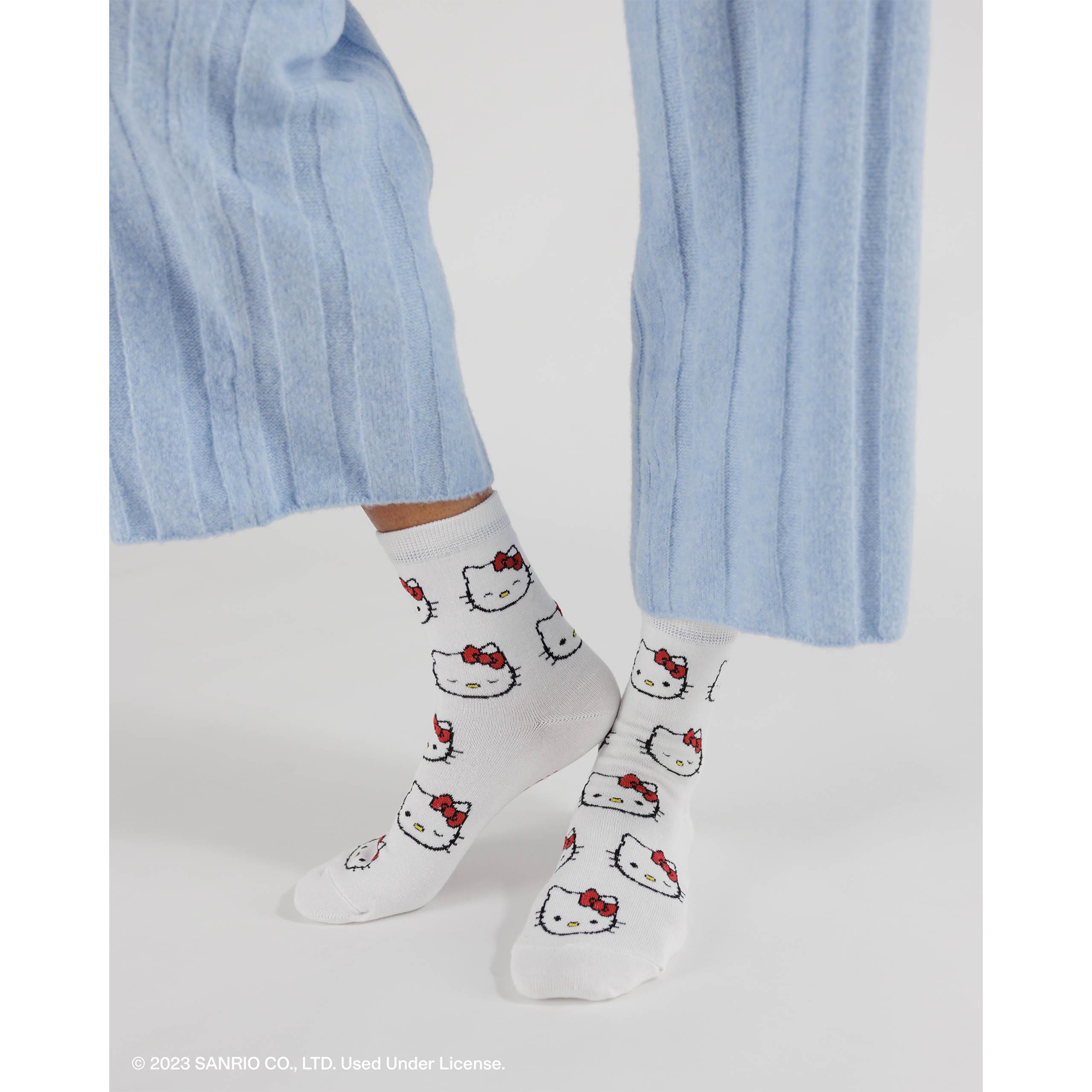 Hello Kitty x Baggu Crew Sock (Snow) Outlet Store For Sale