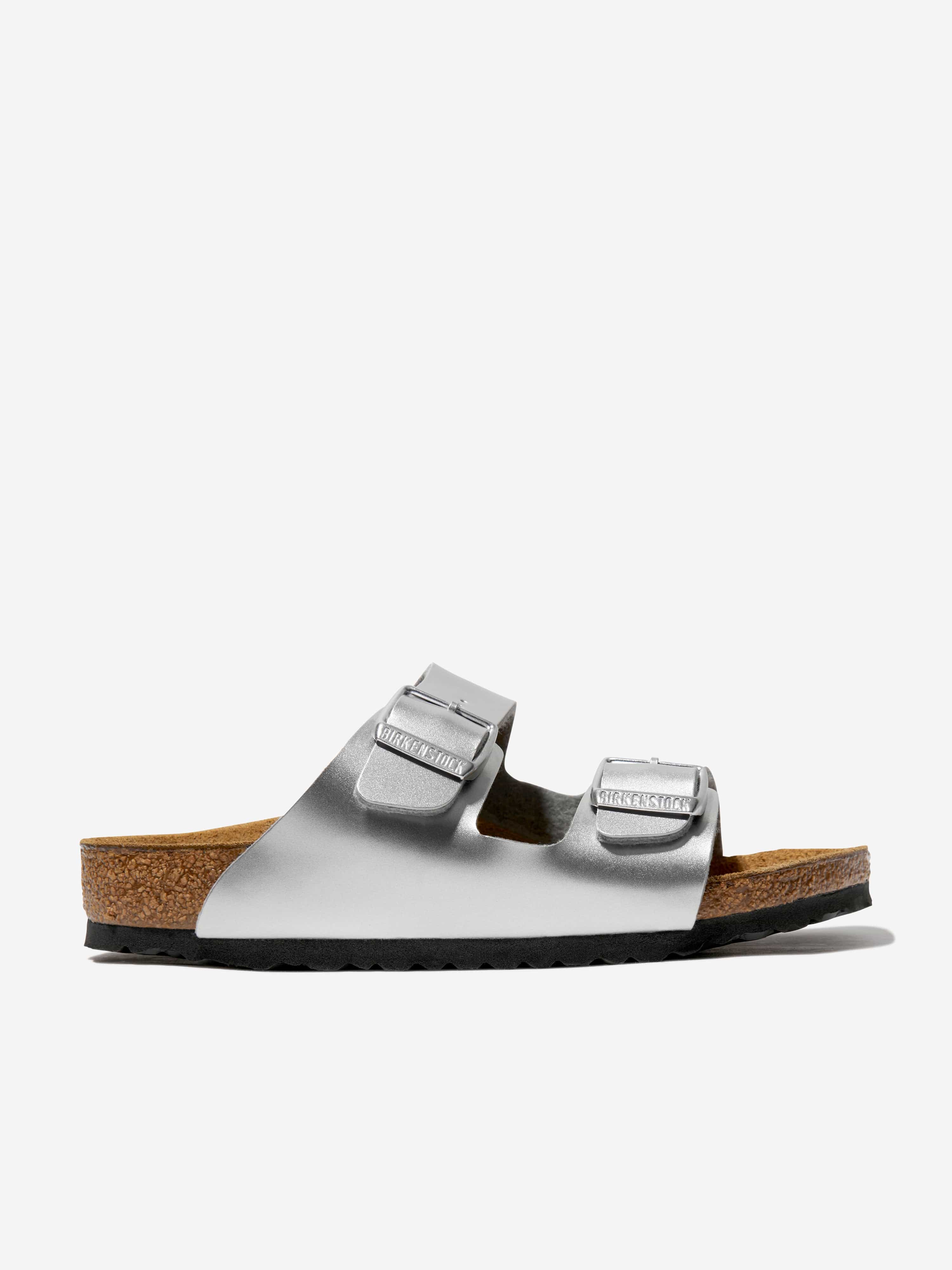 BIRKENSTOCK Girls Arizona Metallic Sandals in Silver Buy Cheap Limited Edition