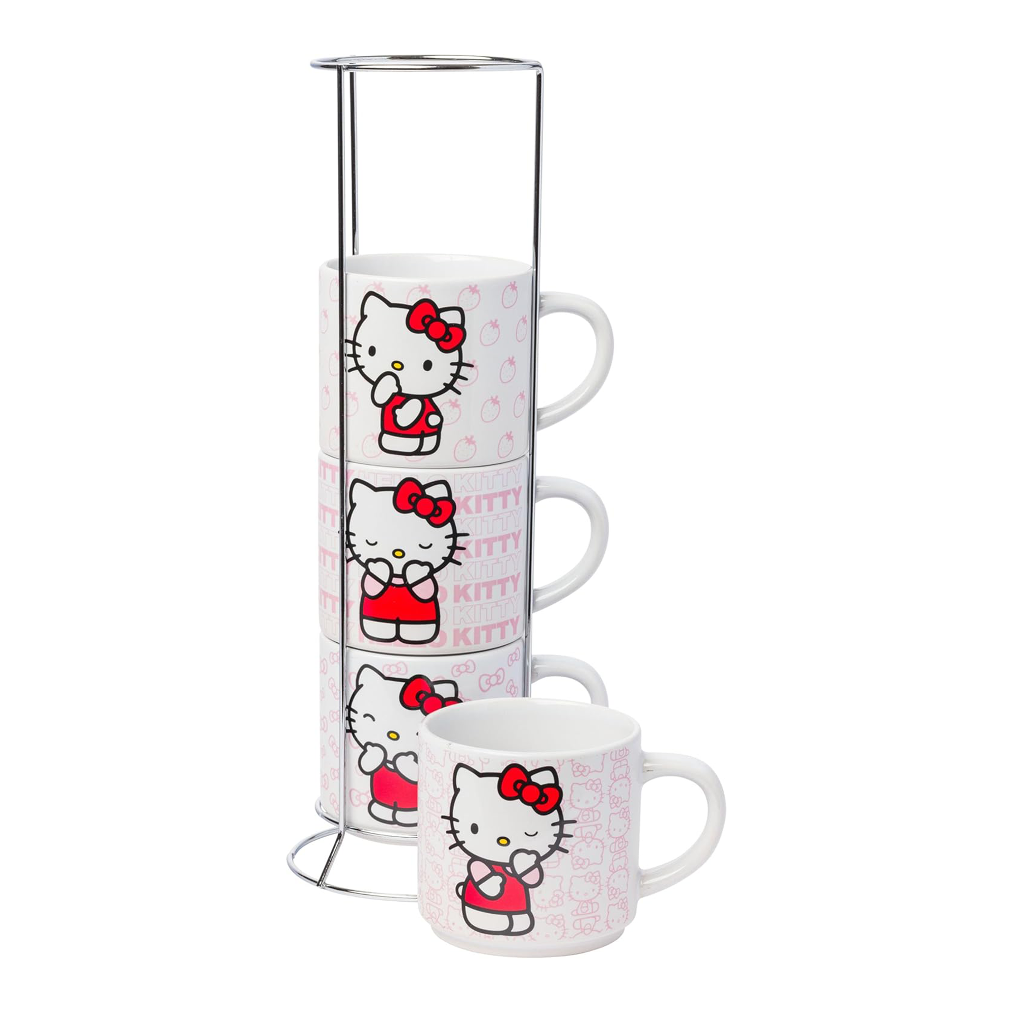 Hello Kitty Expressions 5-Piece Ceramic Mug Stack Free Shipping Big Sale