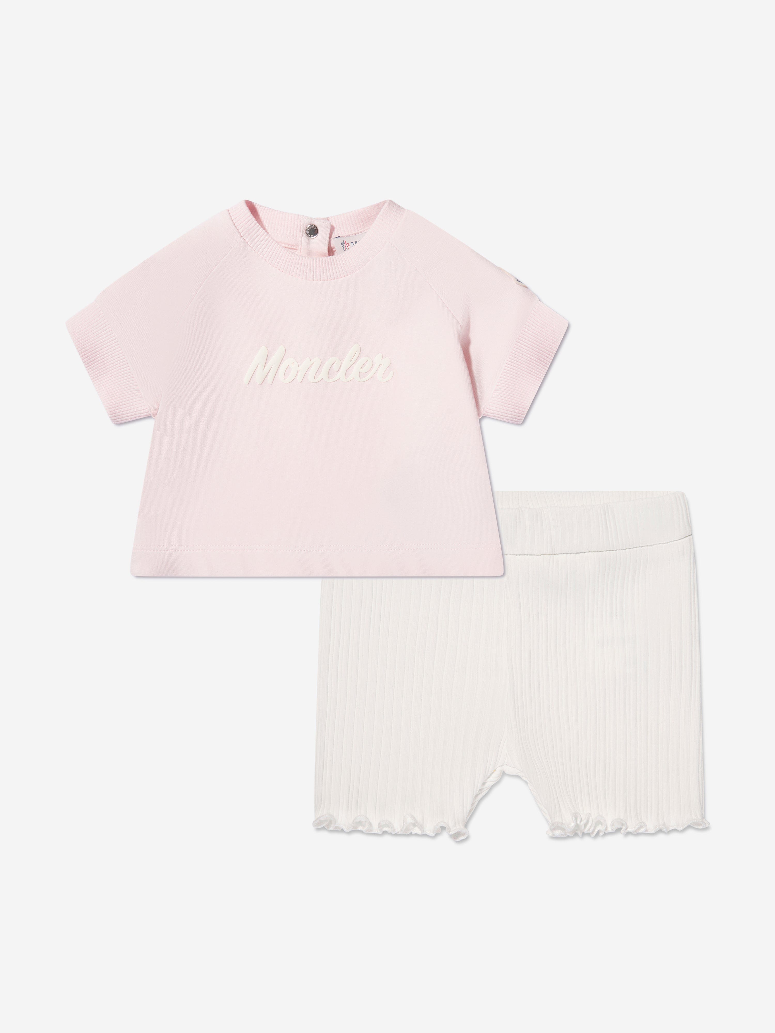 Moncler Enfant Baby Girls Short Set in Pink Outlet Manchester