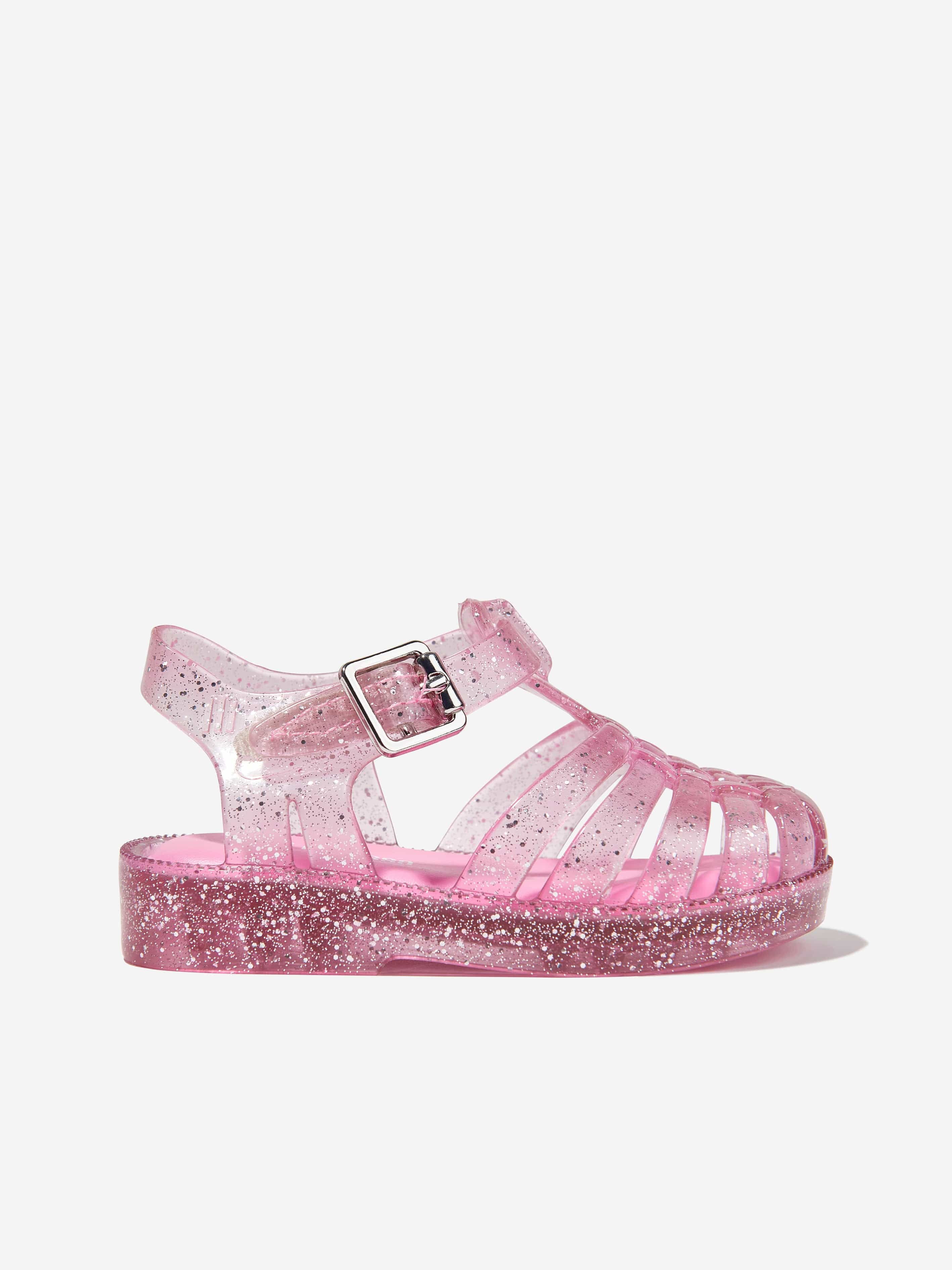 Mini Melissa Girls Mini Possession Shiny Sandals in Pink Pices Cheap Online
