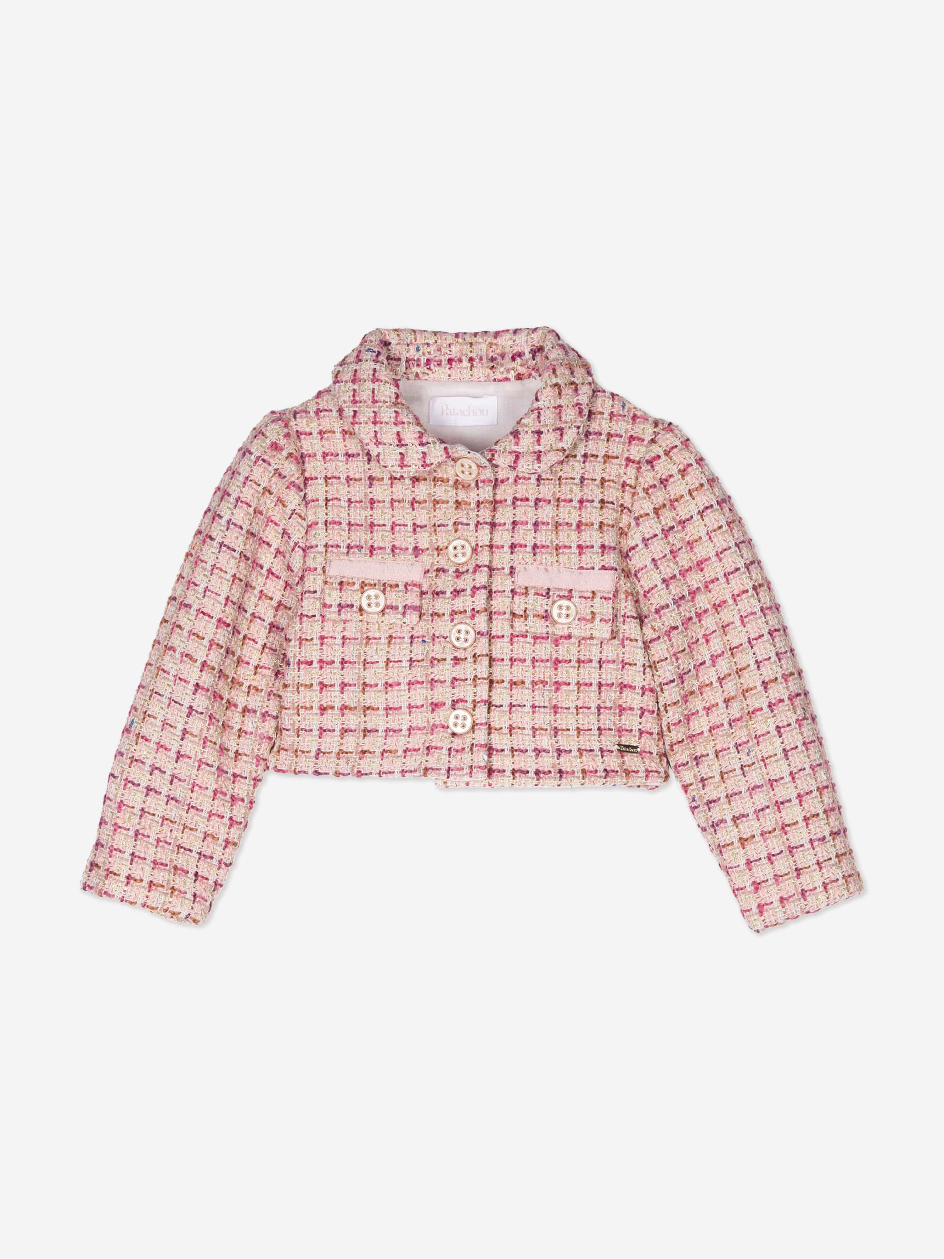 Patachou Girls Tweed Jacket in Pink Best Wholesale Cheap Pice