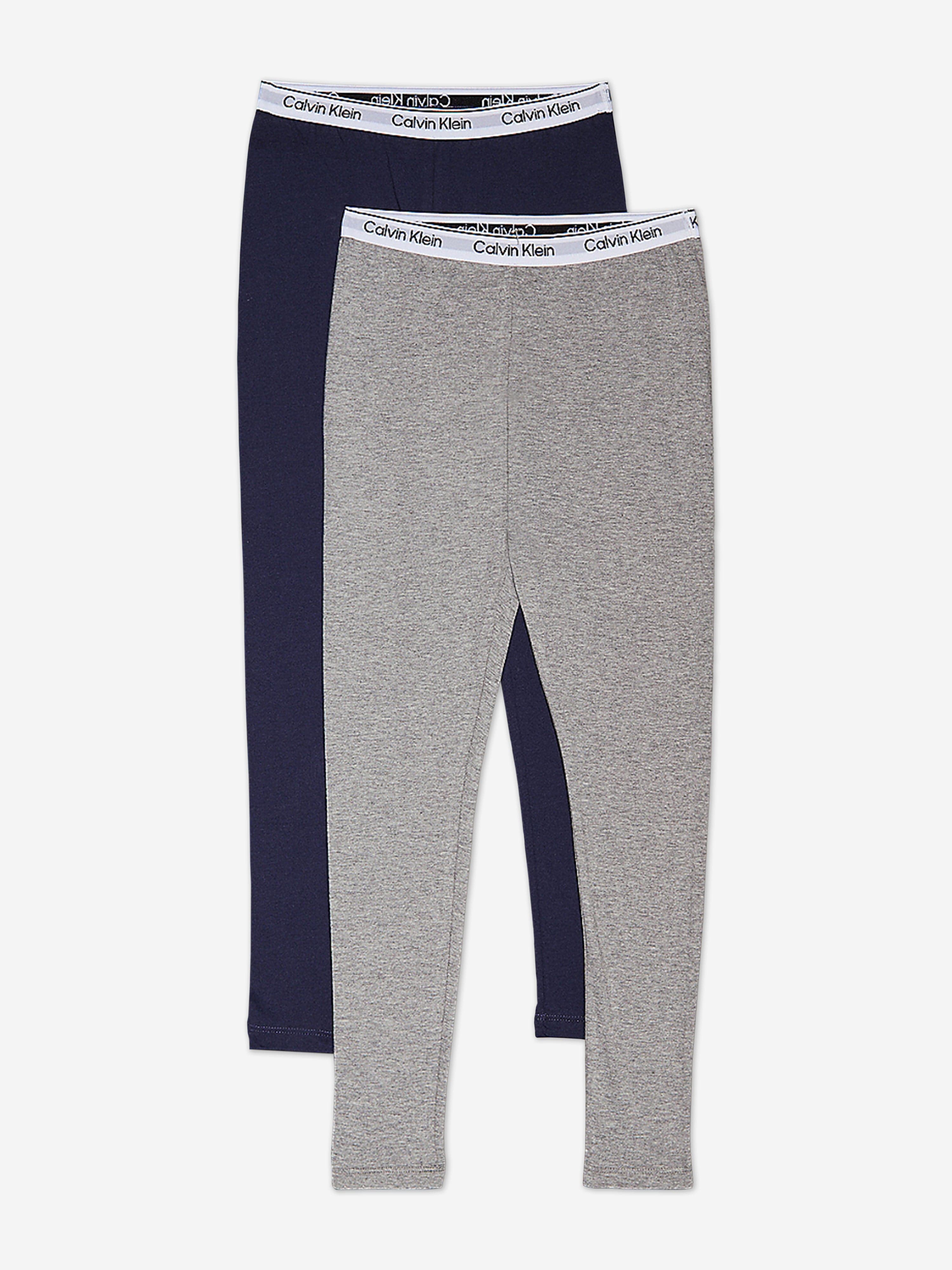 Calvin Klein Girls 2 Pack Leggings Set in Multicolour Visa Payment
