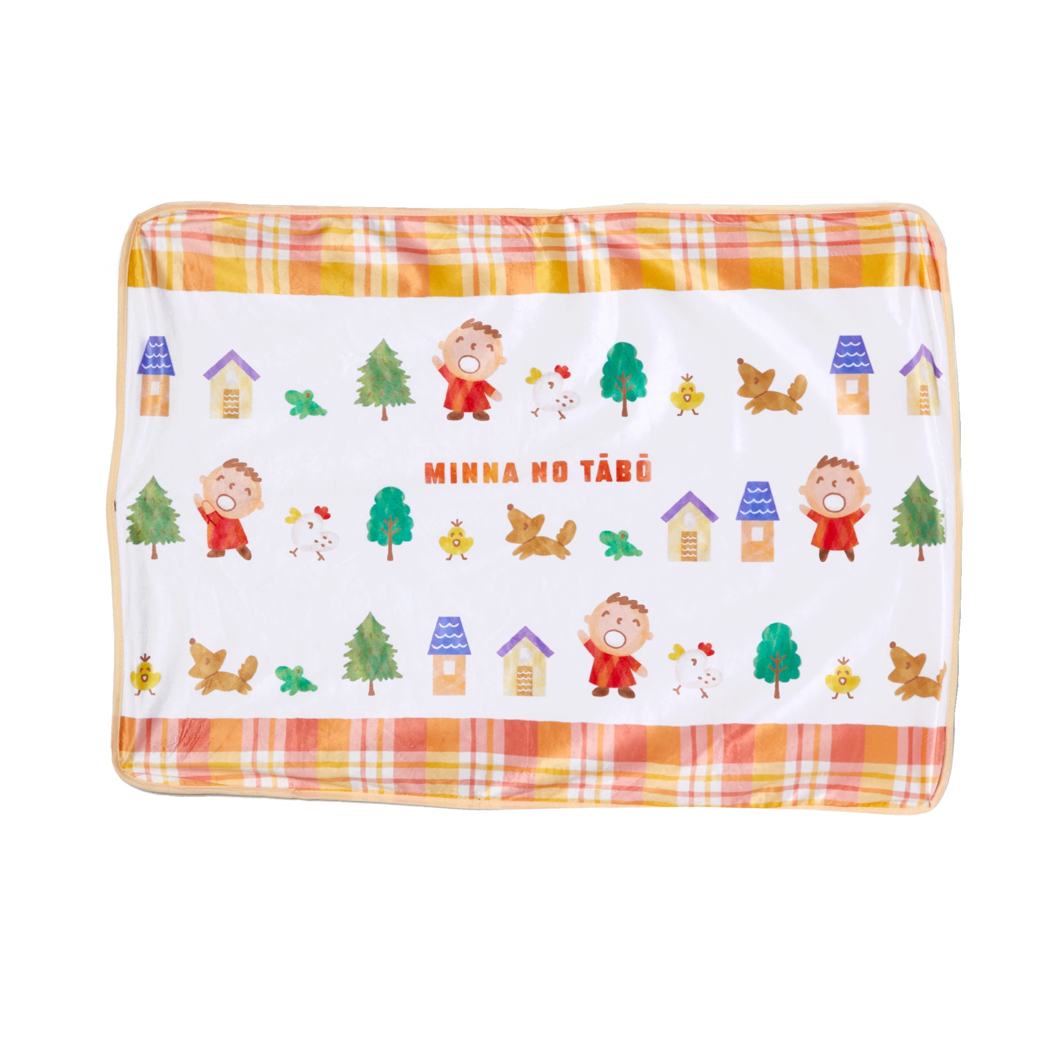 Minna No Tabo Lap Blanket (Orange Plaid Series) Best Wholesale Online