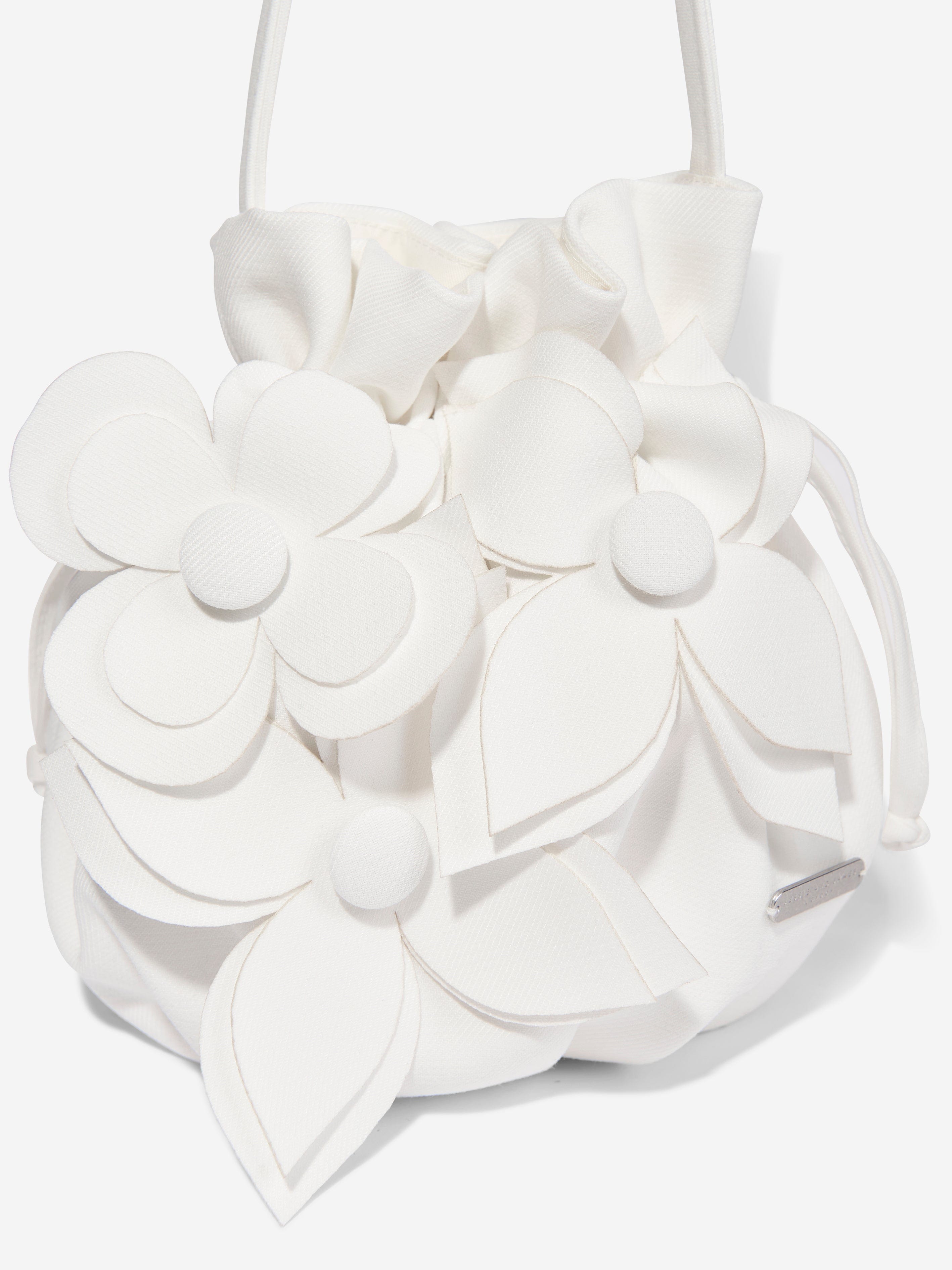 Girls Willow Flower Bag in White (22.5cm) Deals