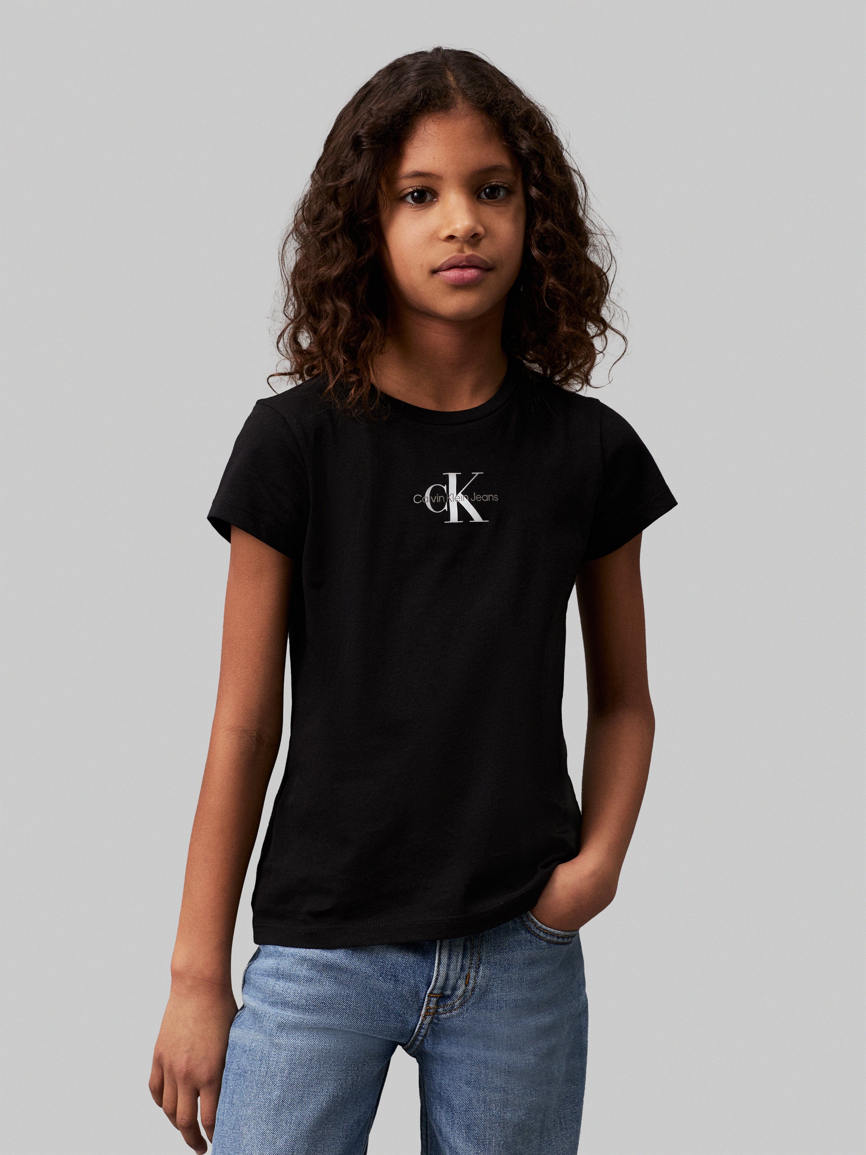 Calvin Klein Girls Monogram Logo T-Shirt Buy Cheap Low Cost