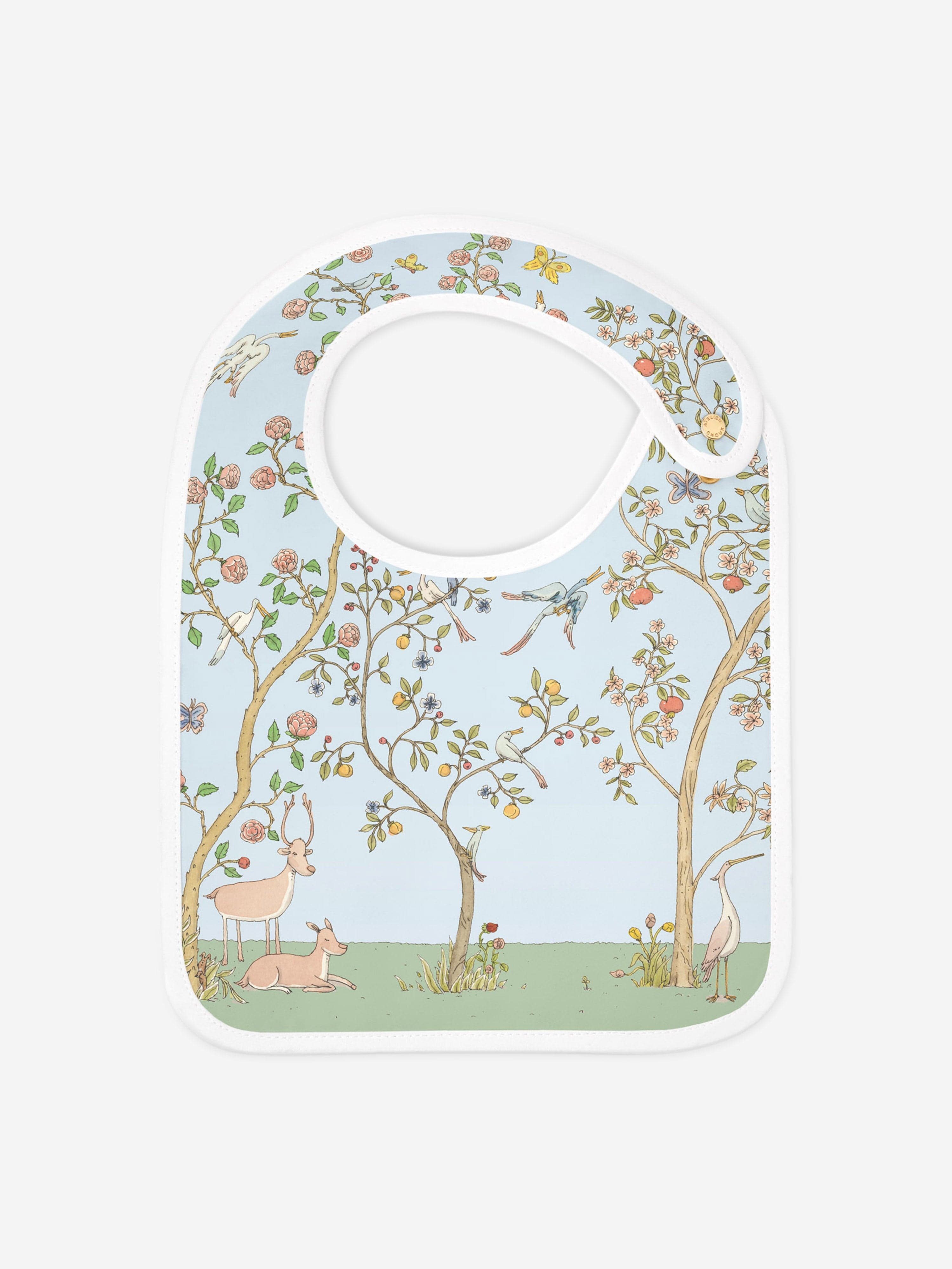 Atelier Choux Baby Satin In Bloom Bib in Blue Sast Online