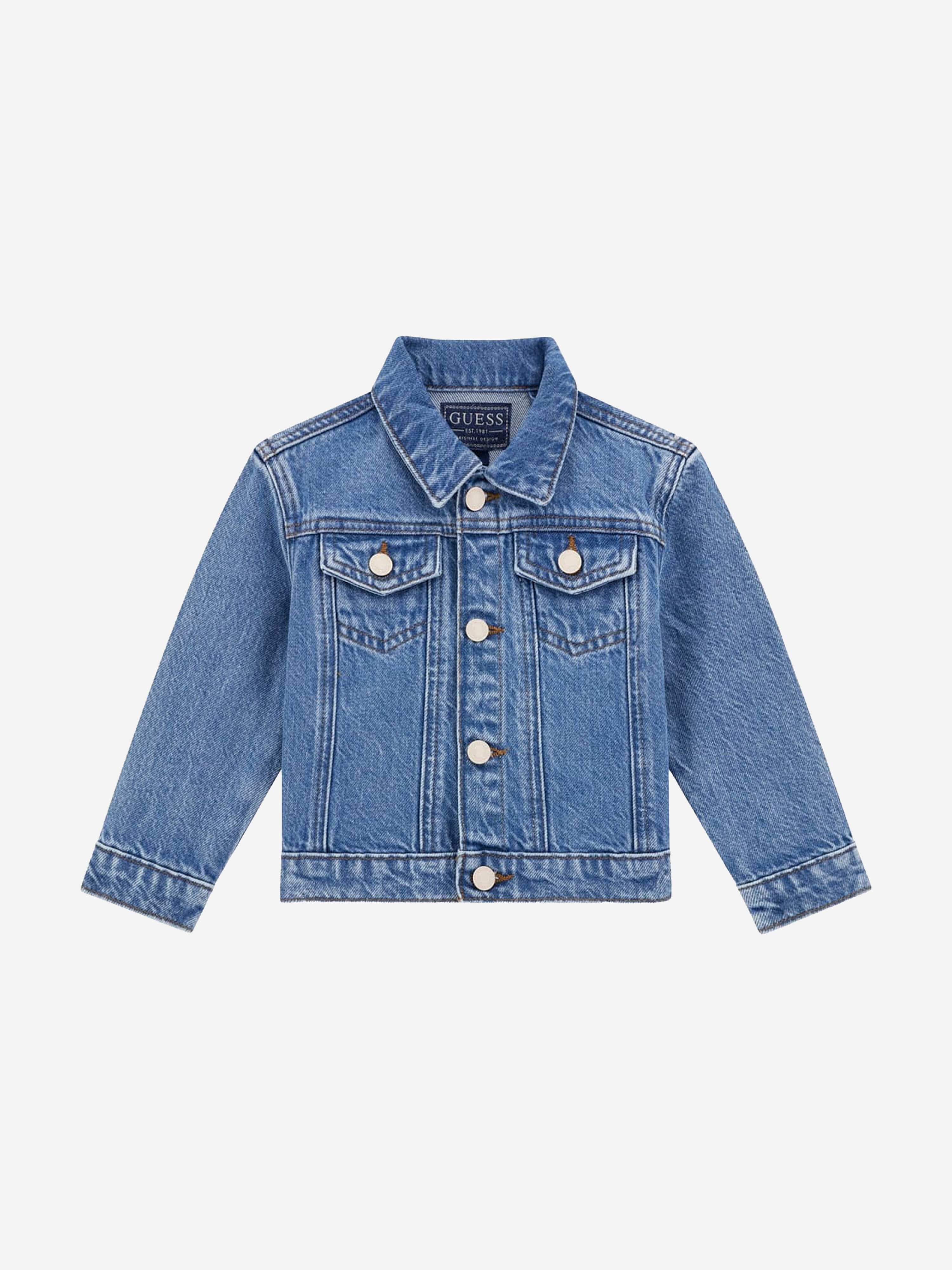 Girls Heart Denim Jacket in Blue Sale Hot Sale