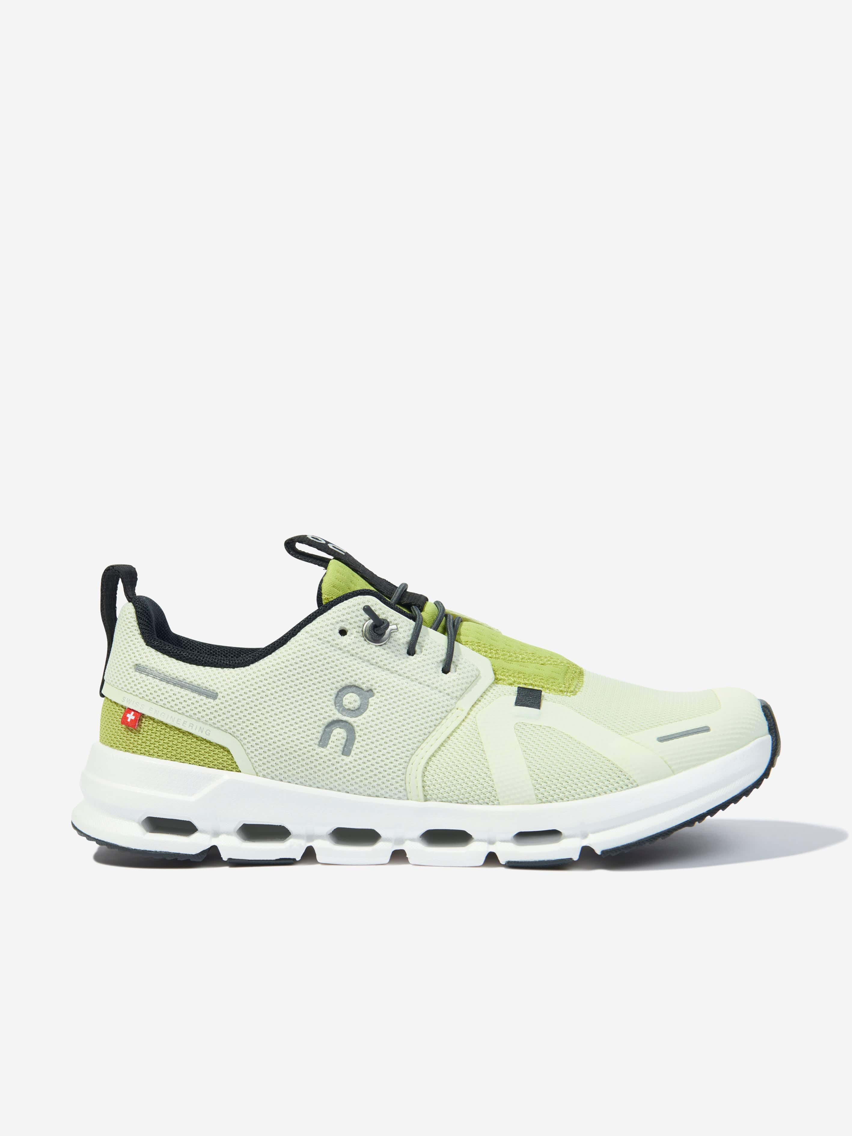 On Running Kids Cloud Sky Trainers in Green Low Pice Fee Shipping Online