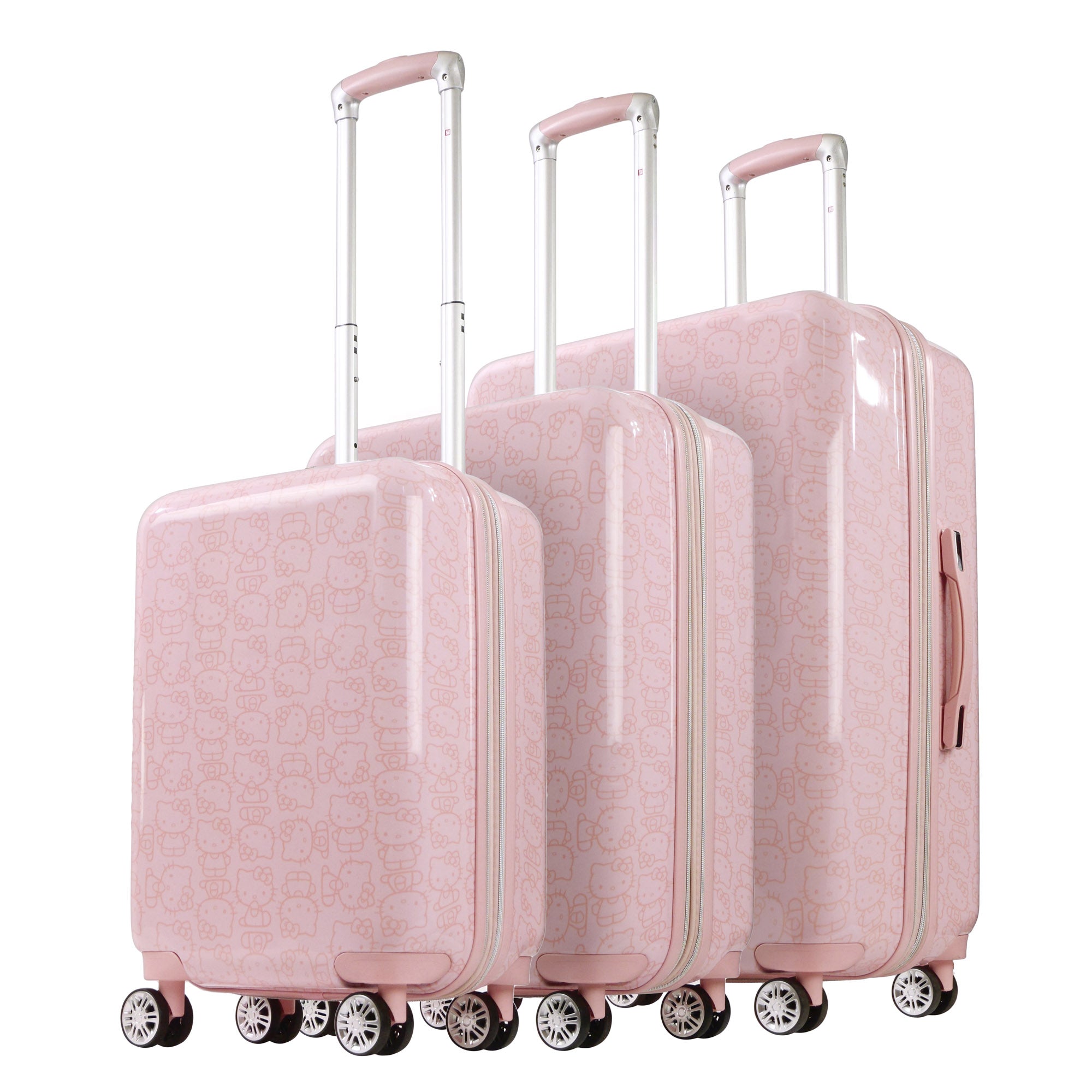 Hello Kitty x FUL Pose 3-Pc Hardshell Luggage (Pink) Clearance Discounts
