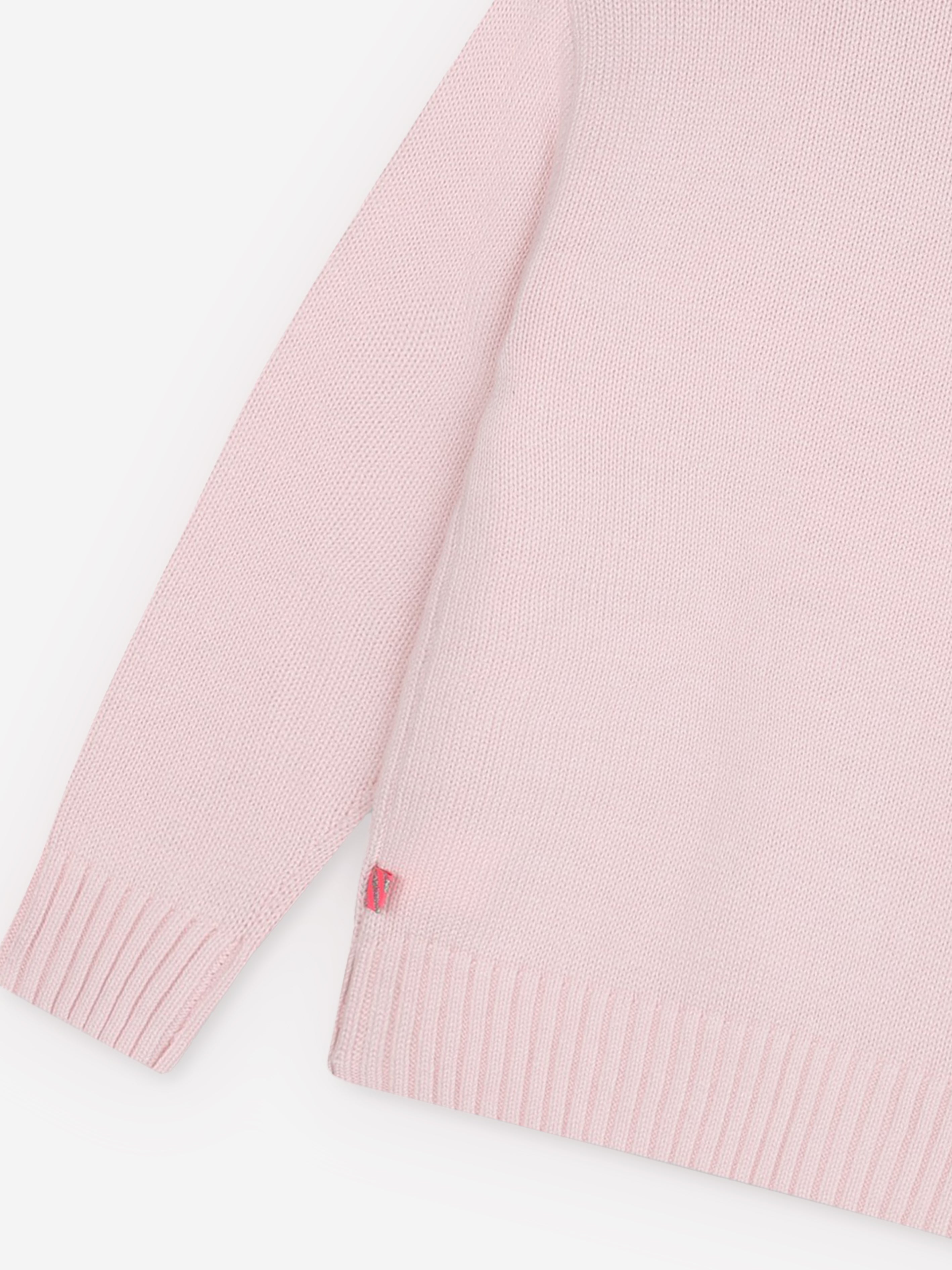 Billieblush Girls Knitted Heart Jumper in Pink Discount Professional