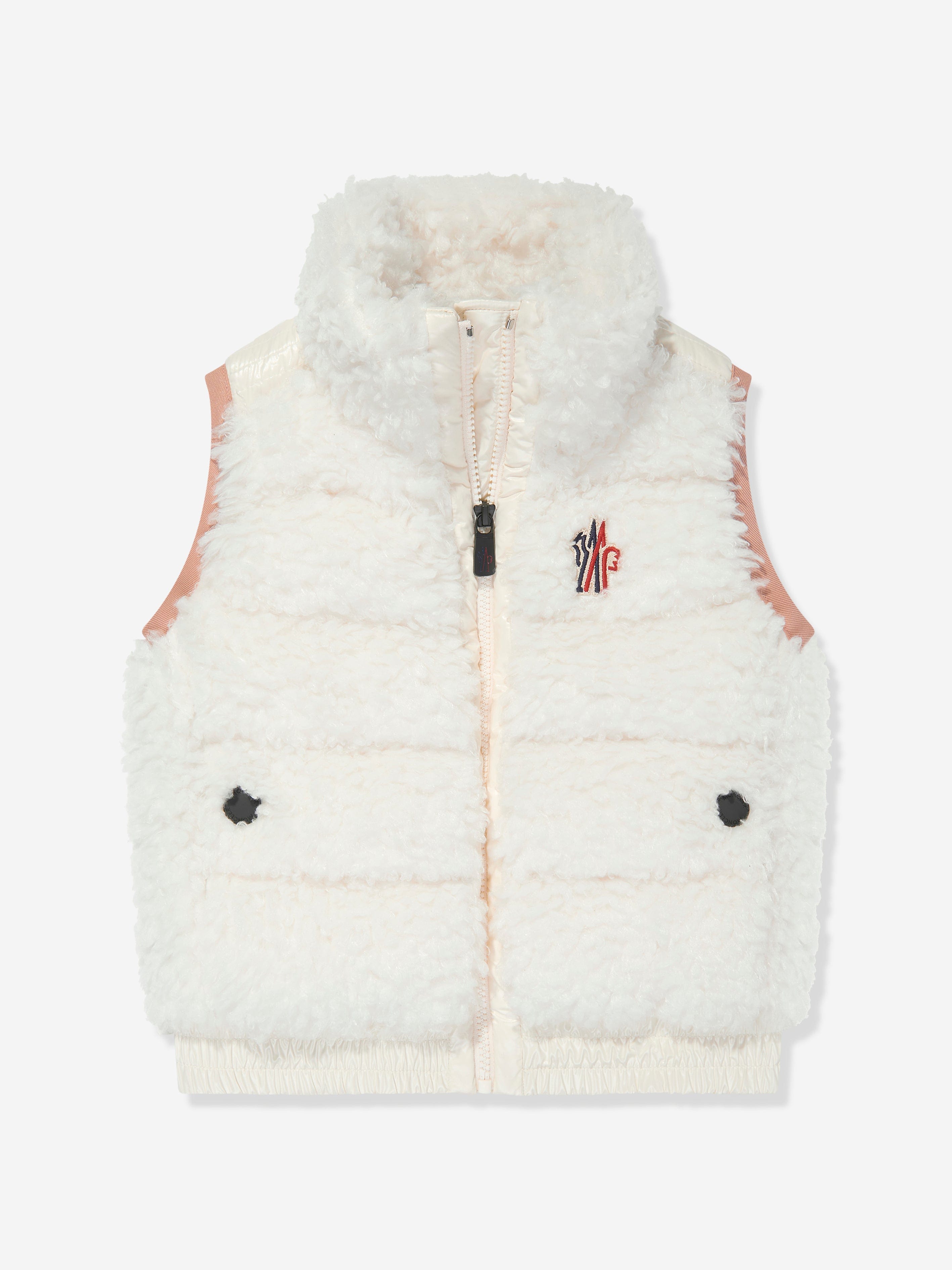Moncler Enfant Girls Grenoble Down Padded Gilet in Ivory Find Great Cheap Online