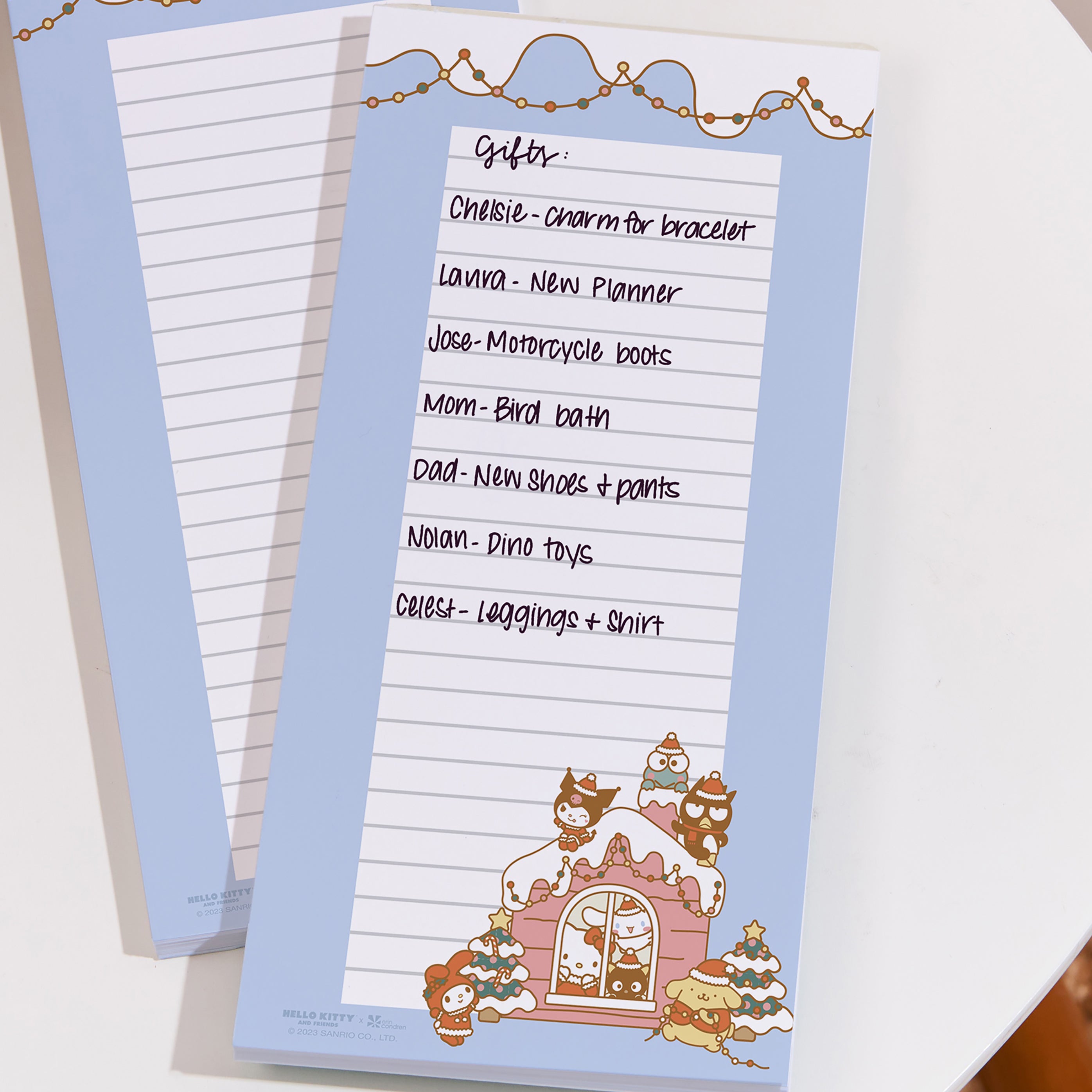 Hello Kitty and Friends x Erin Condren Holiday List Notepad 2-Piece Set Discount 2025 Newest