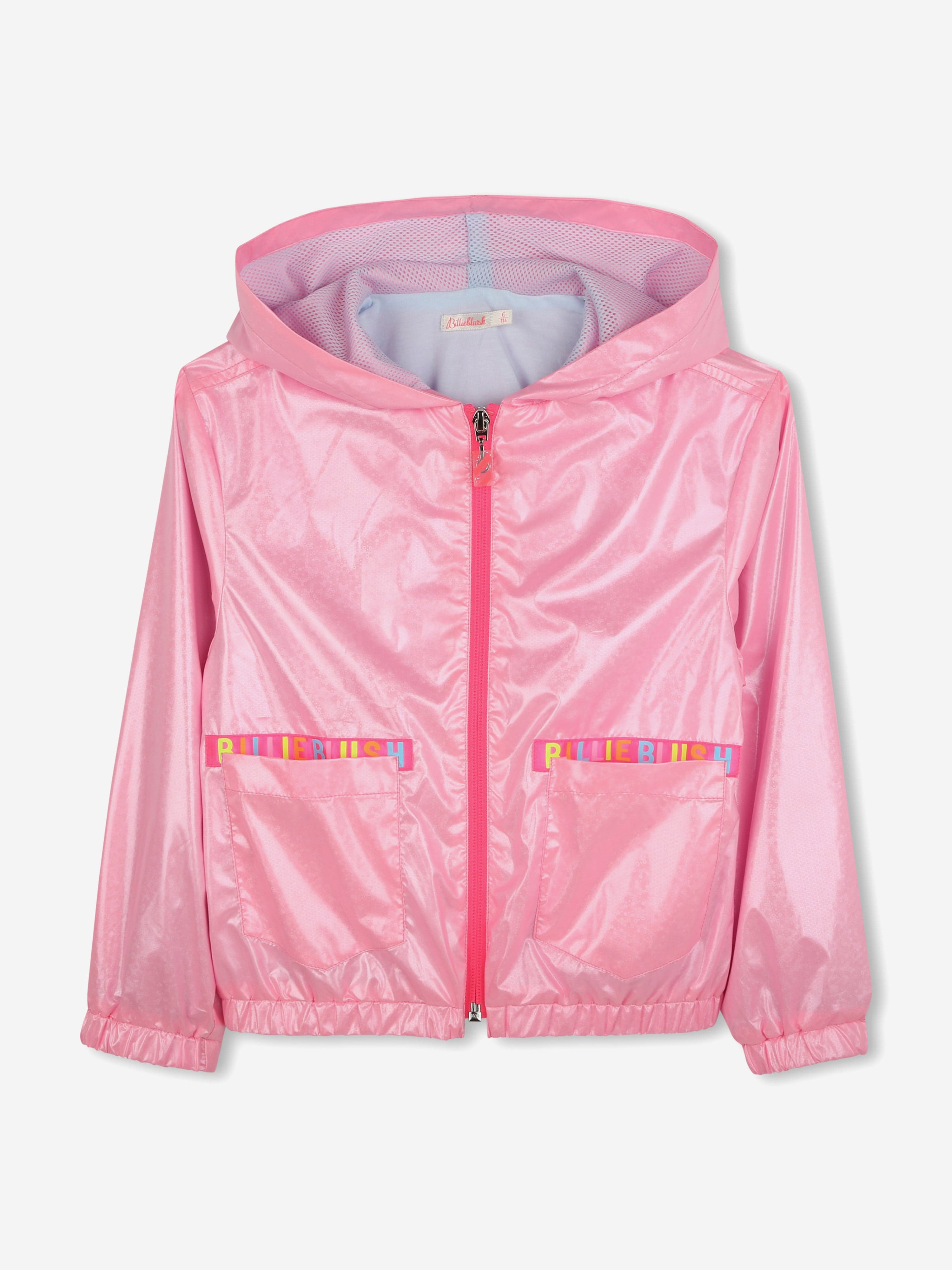Girls Hooded Windbreaker in Pink Get Authentic