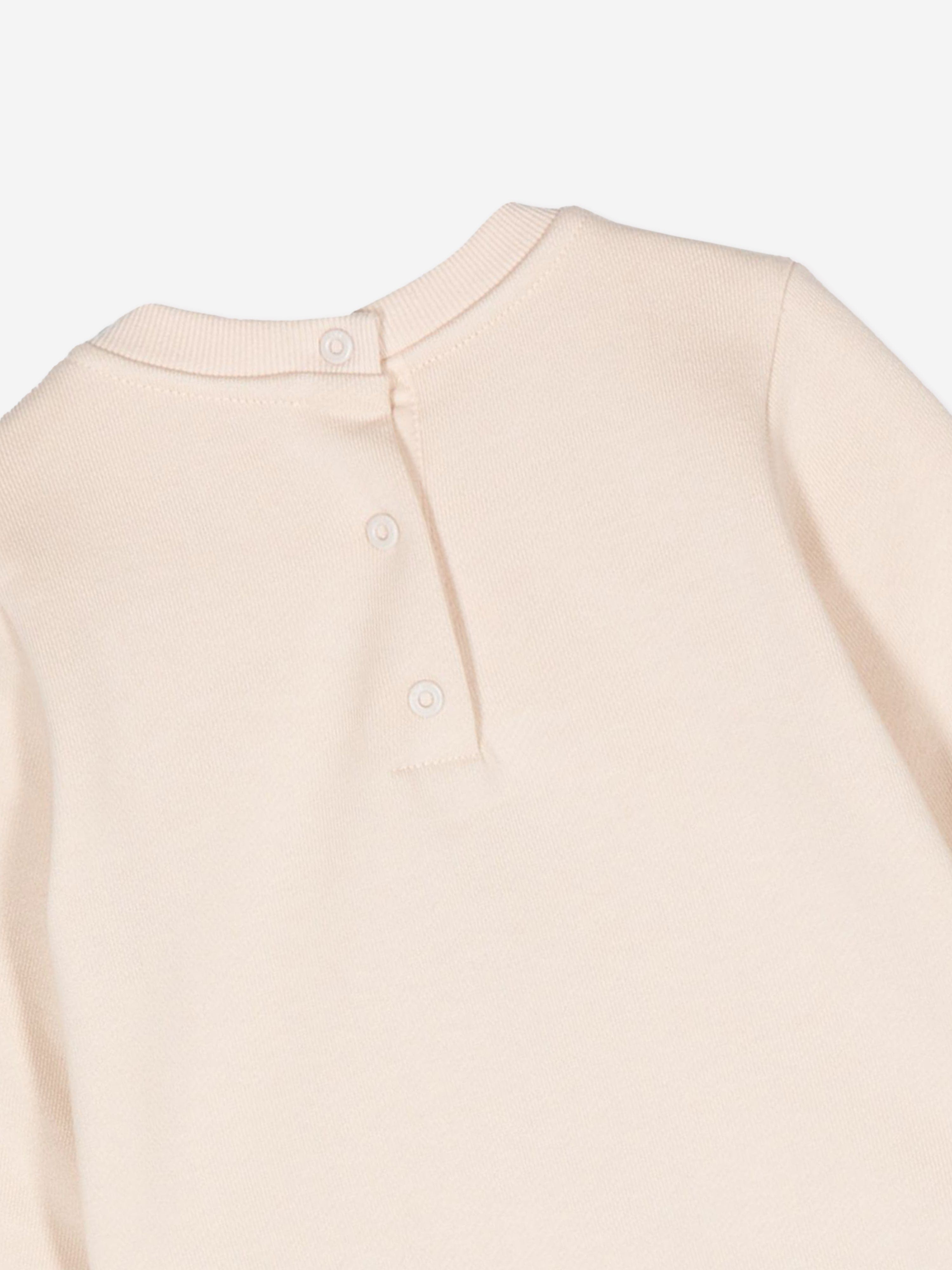Fendi Baby Logo Sweatshirt in Beige Best Pices For Sale