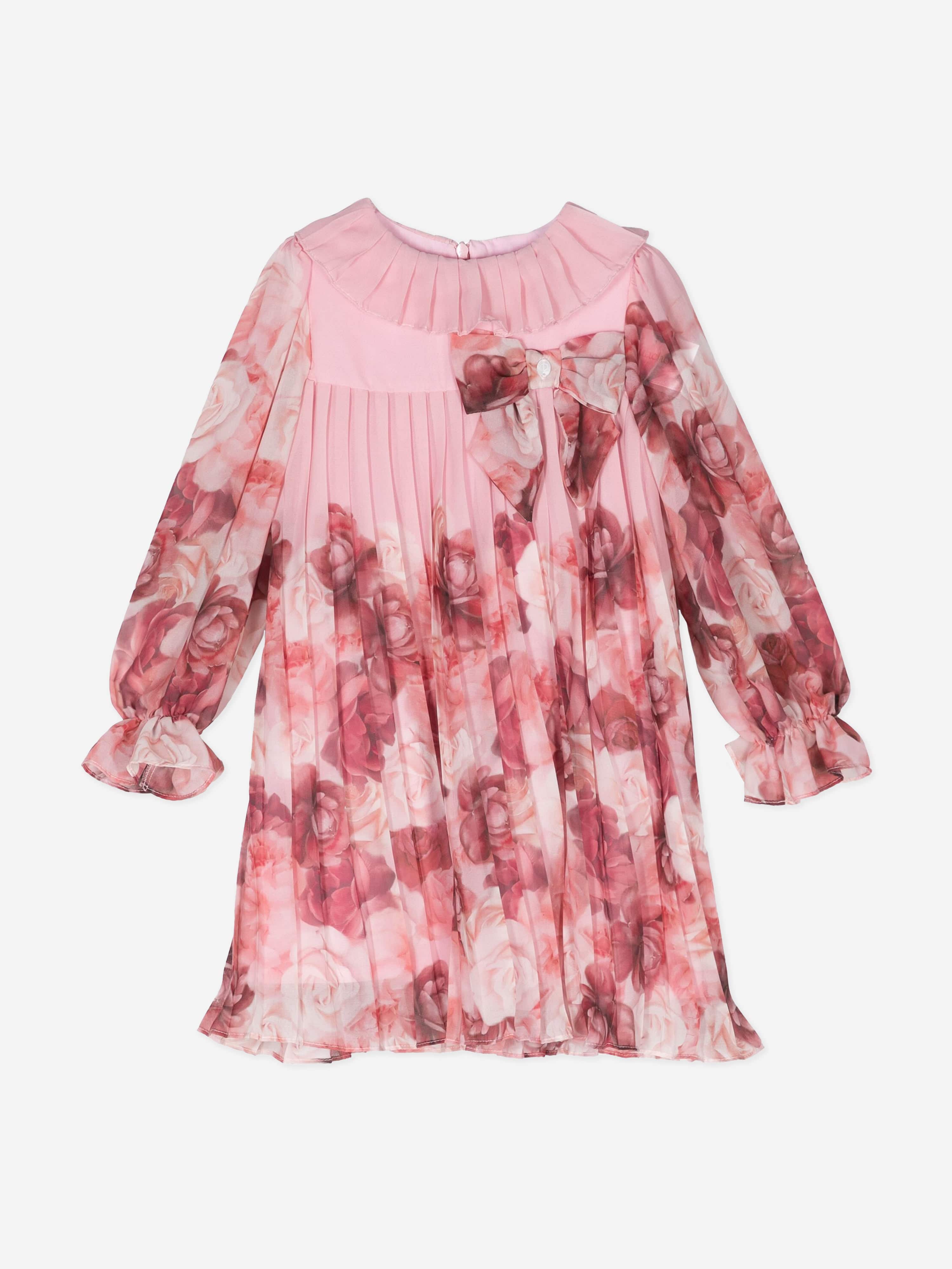 Patachou Girls Floral Chiffon Dress in Pink Outlet New Styles