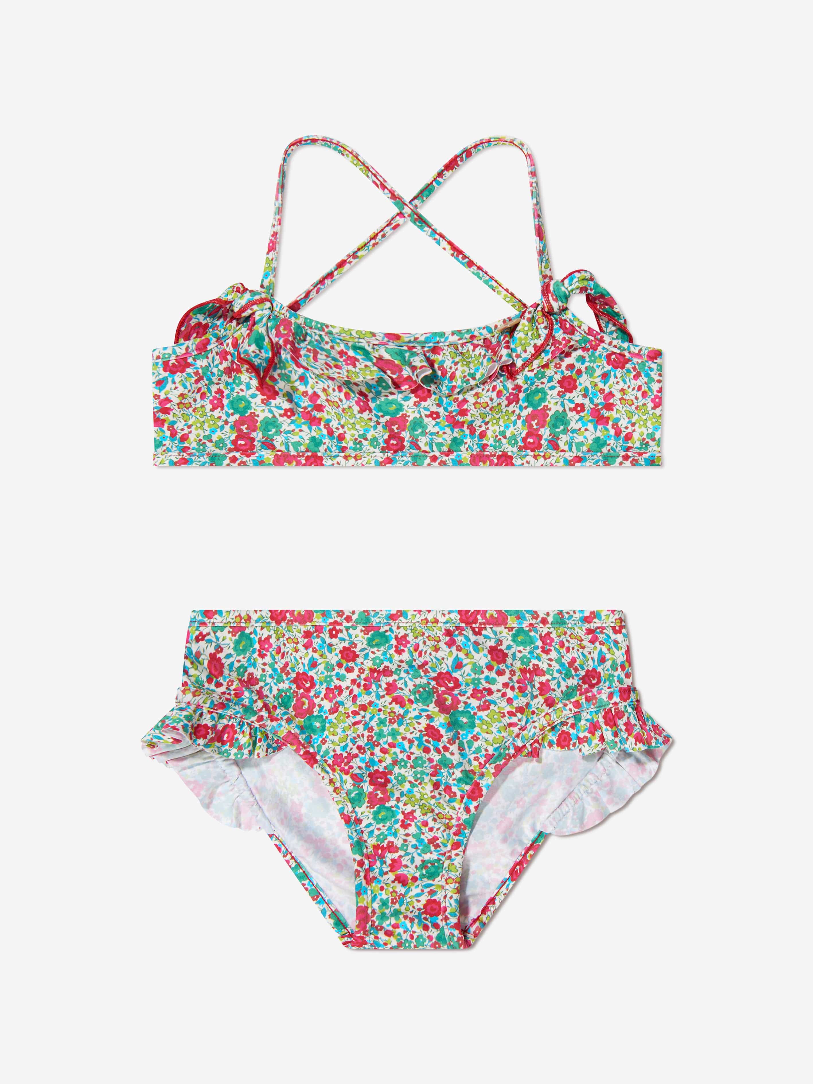 Bonpoint Girls Floral Abigael Bikini in Mint Official Online