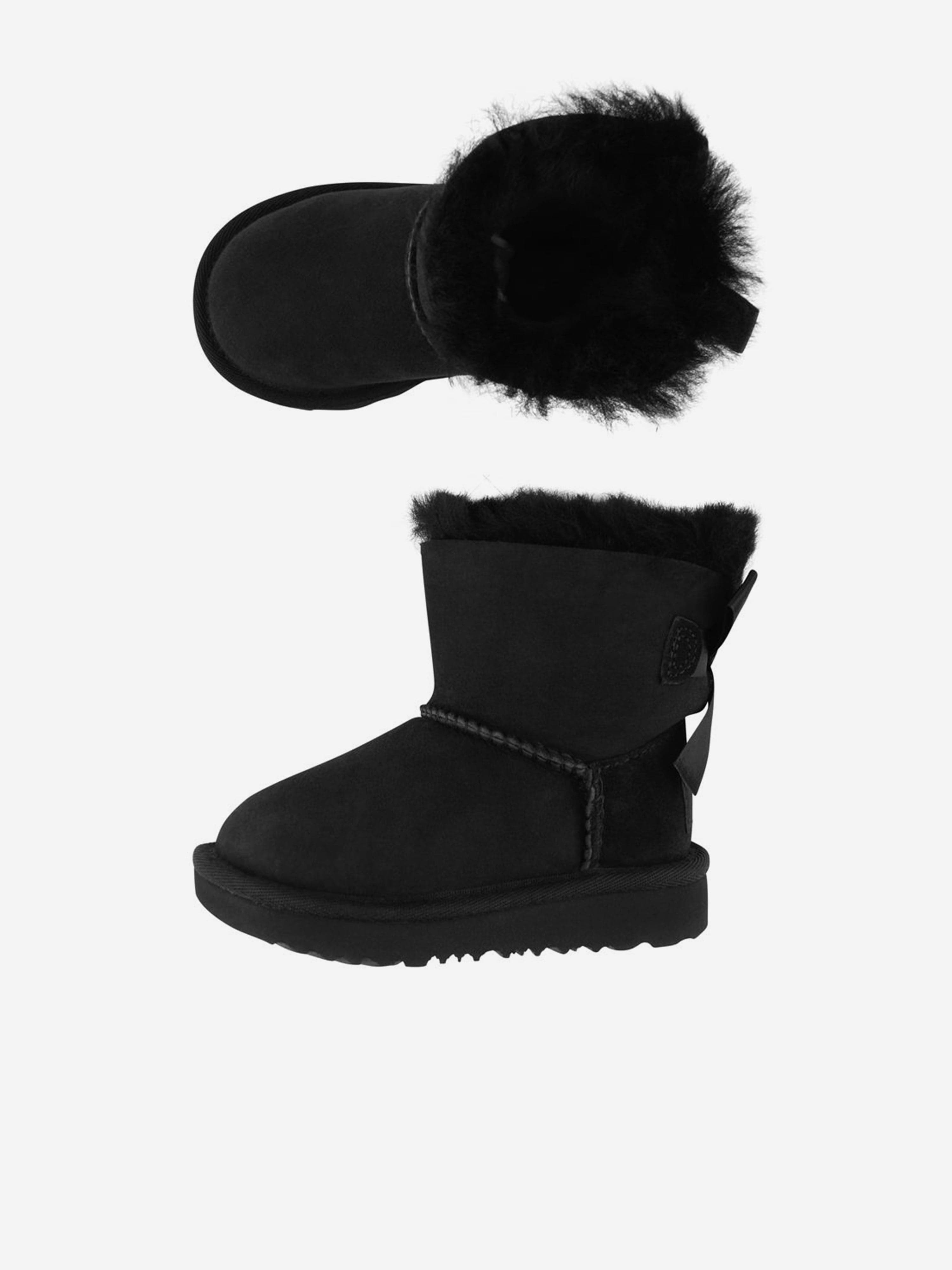 UGG Girls Mini Bailey Bow II Boots in Black Cheap In China