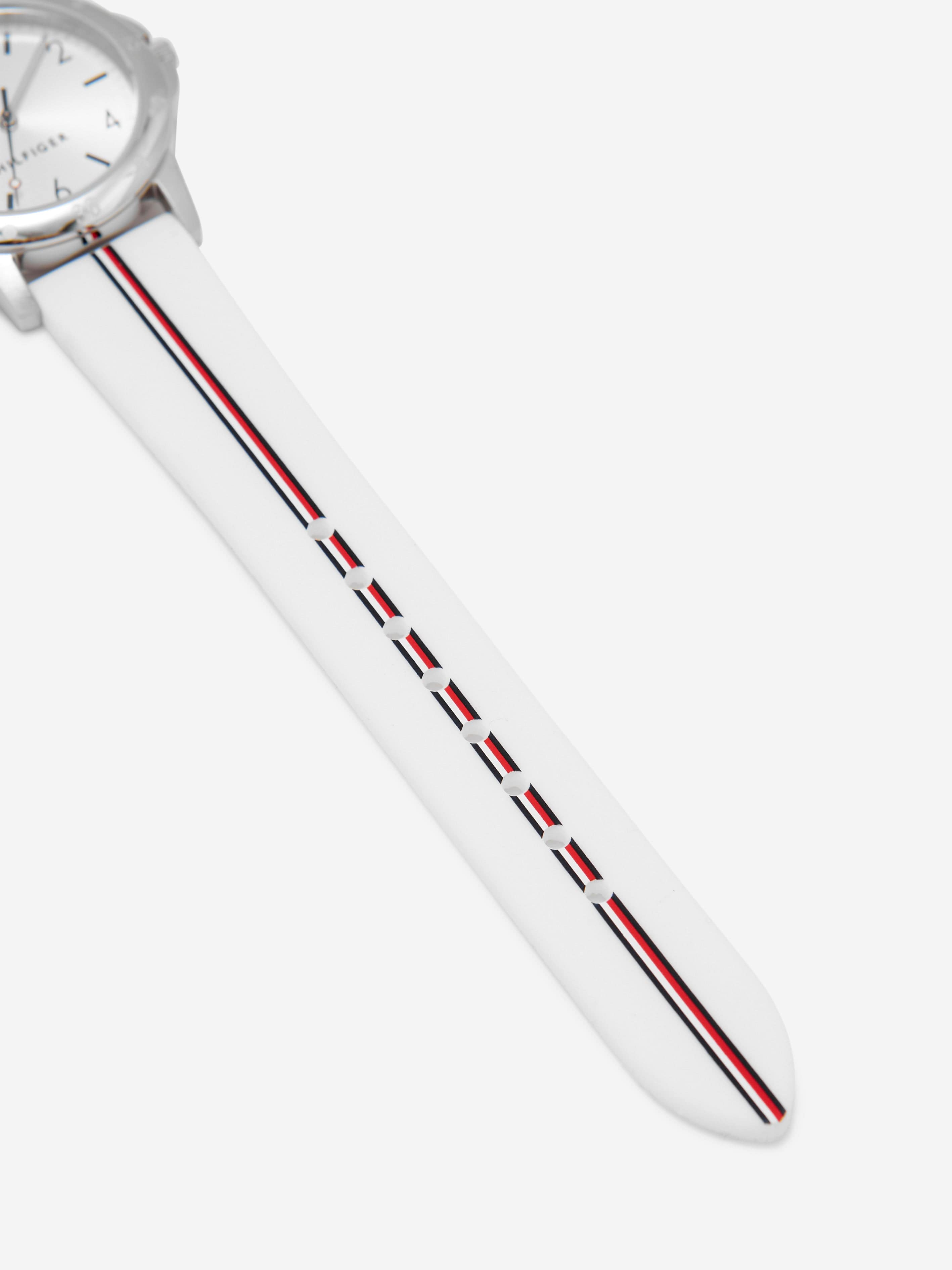 Tommy Hilfiger Girls Logo Strap Watch in White 32mm (One Size) Free Shipping Popular