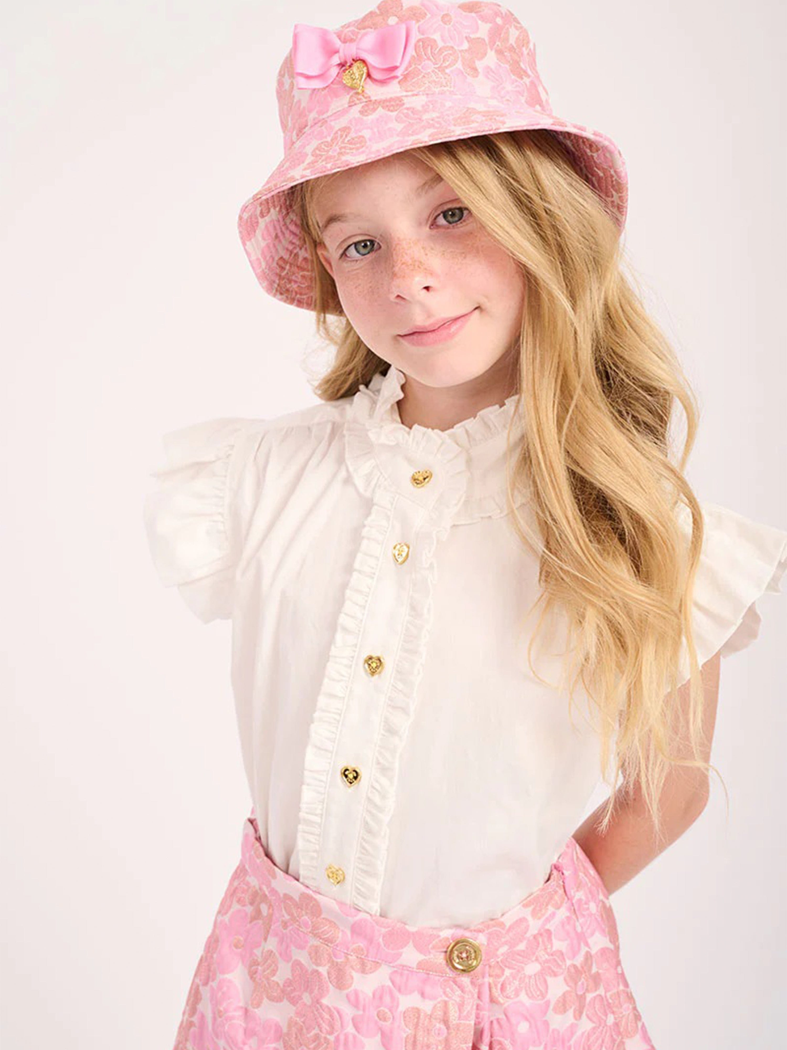 Angels Face Girls Neo Frill Blouse in White Clearance Marketable