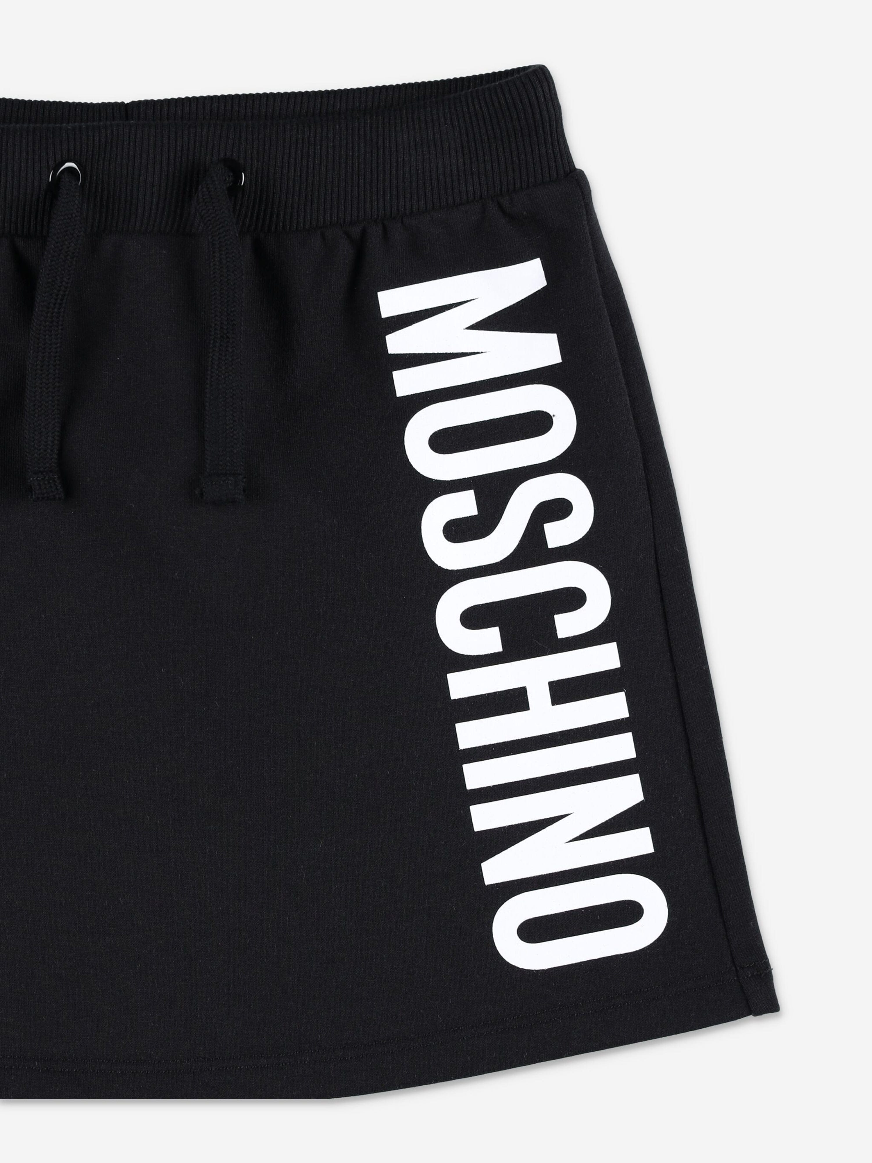 Moschino Girls Logo Skirt in Black Cheap Sale Big Discount