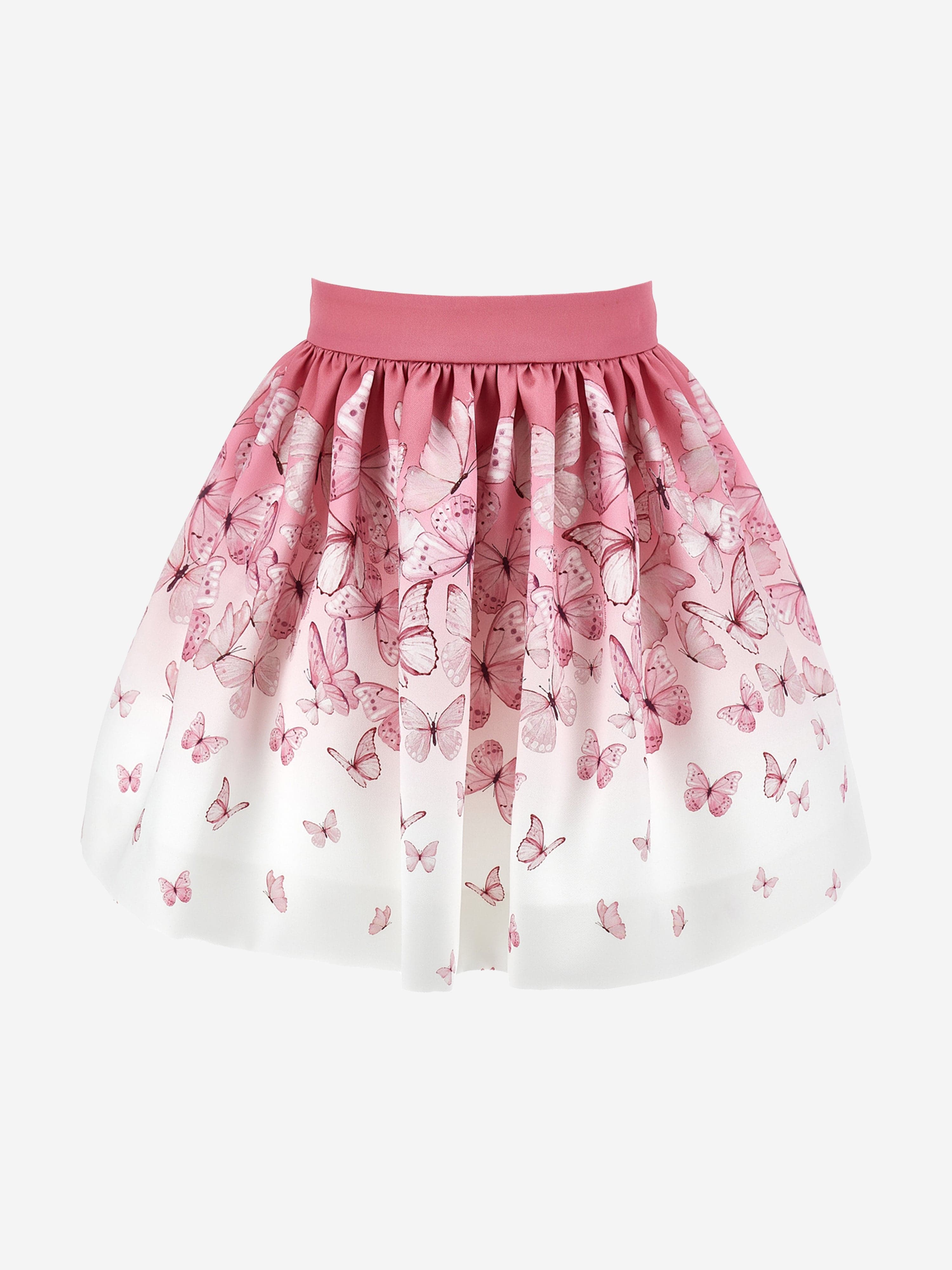 Girls Butterfly Print Skirt in Pink Discount Huge Surprise