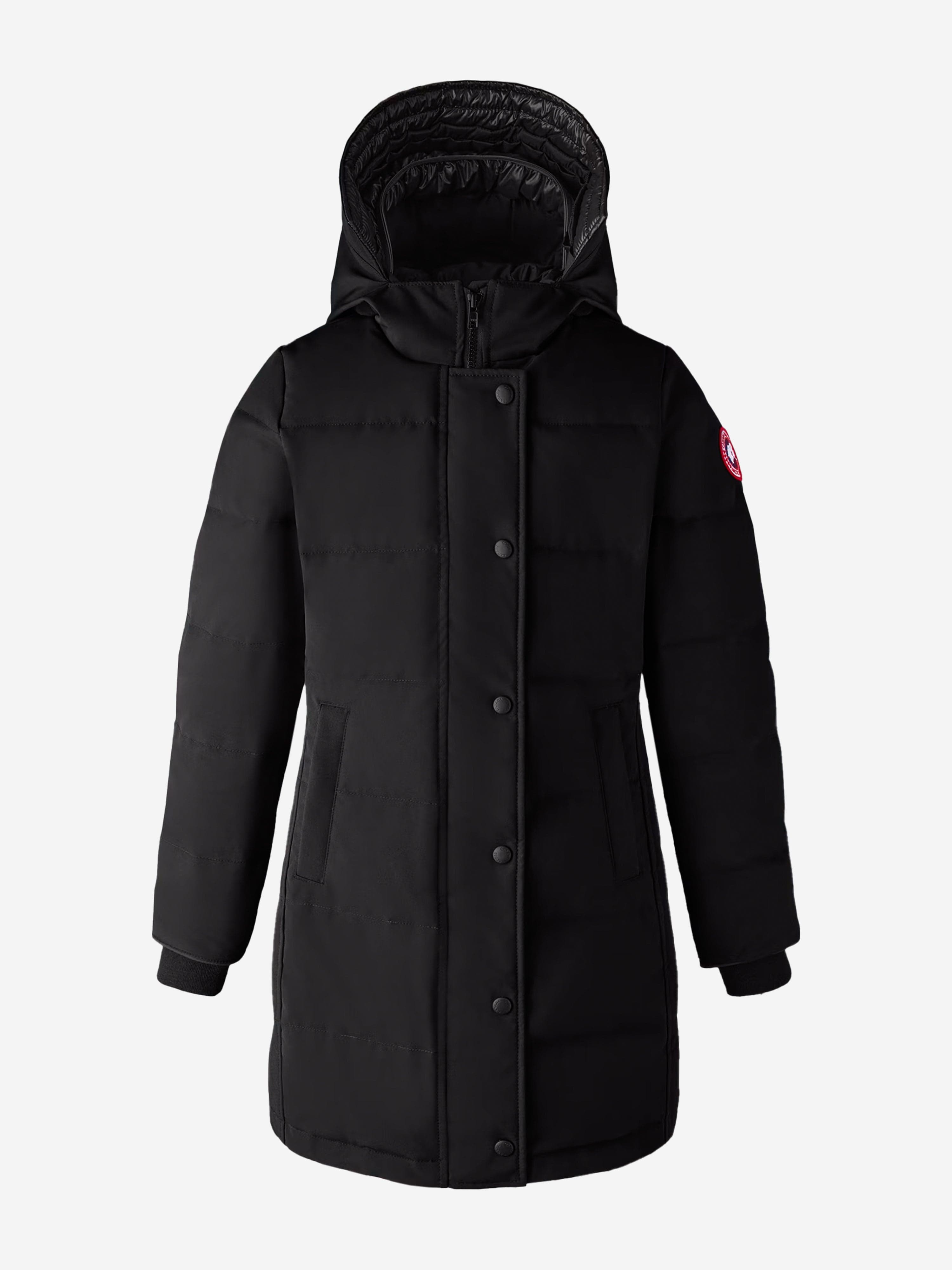 Canada Goose Girls Down Padded Juniper Parka Coat in Black Online Online High Quality