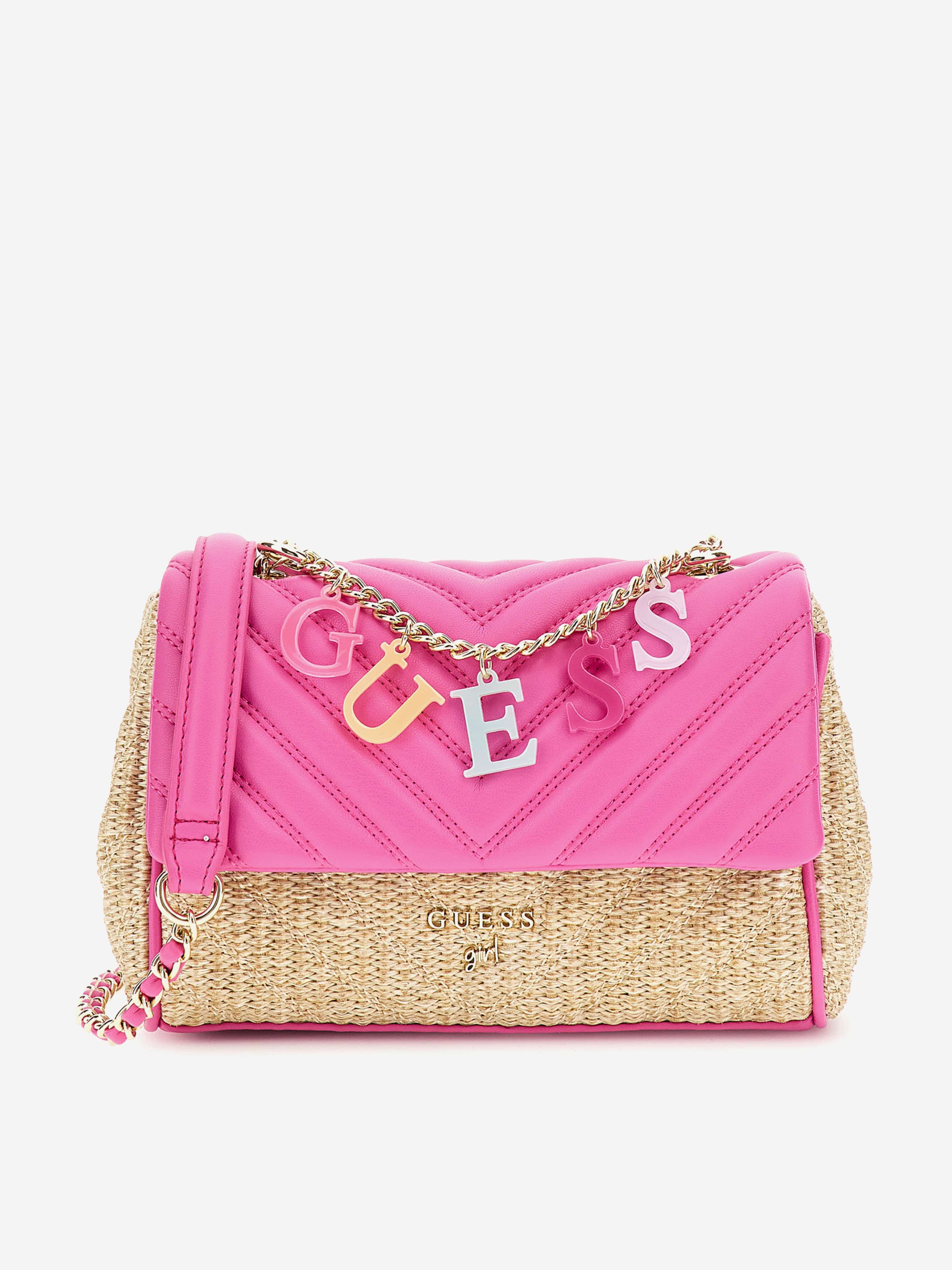 Girls Straw Crossbody Flap Bag in Pink Cheapest Pice Cheap Online