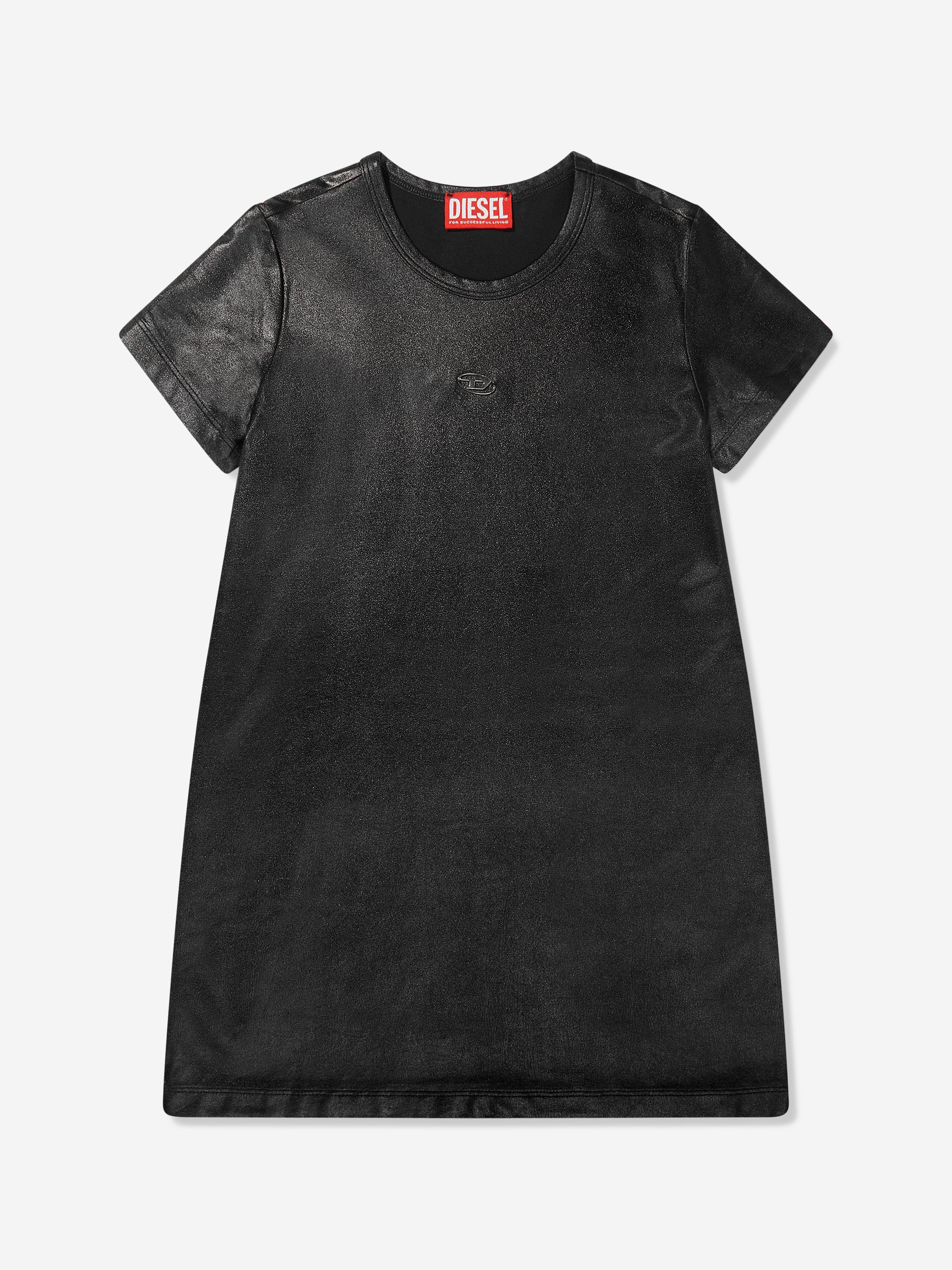 Diesel Girls Logo Jersey Dress in Black Cheap Sale Pay With Paypal