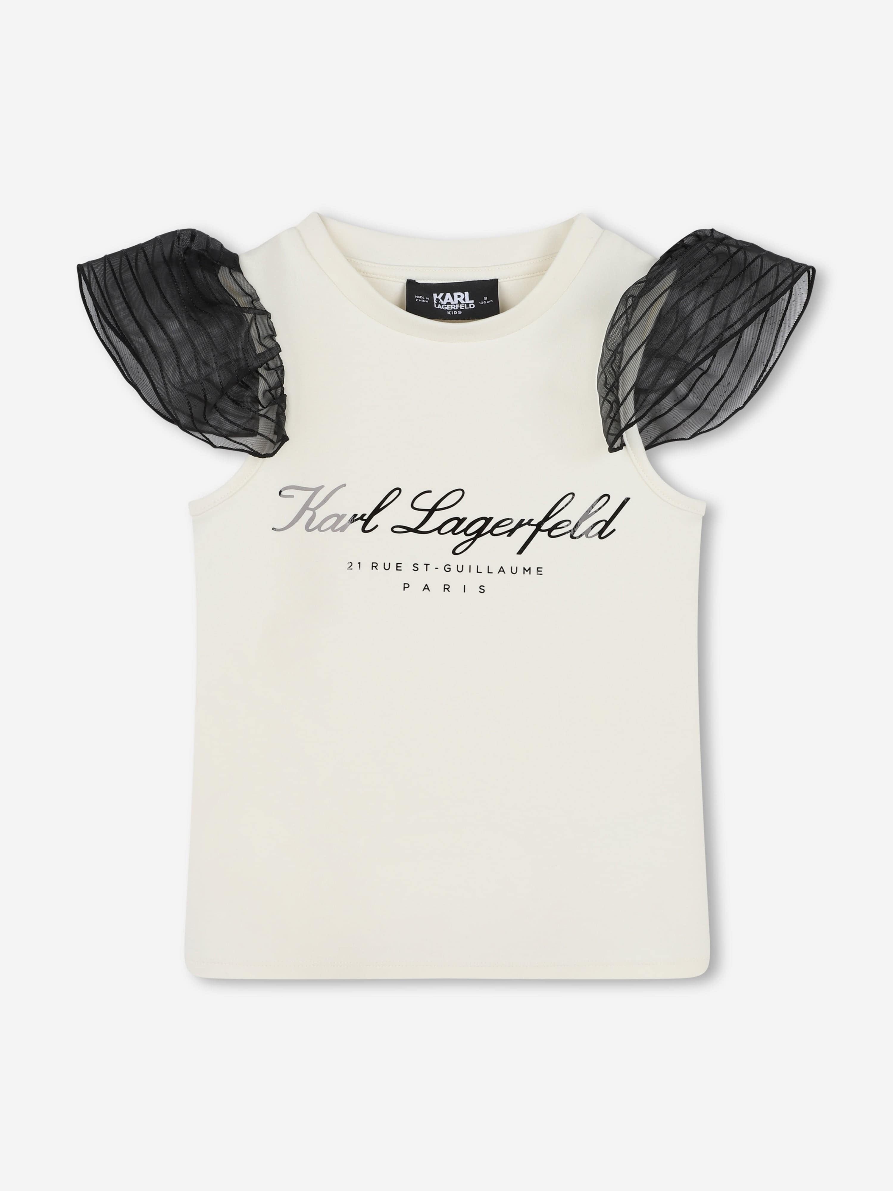 Karl Lagerfeld Girls Logo Print Milano T-Shirt in Multicolour Pices Cheap Online